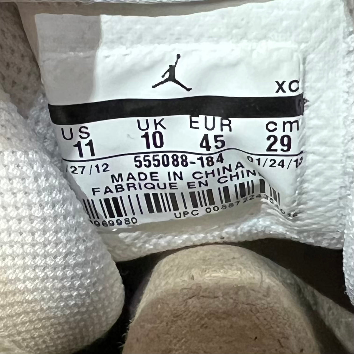 Jordan 1 High Black Toe (2012) Size 11 NEW s23709