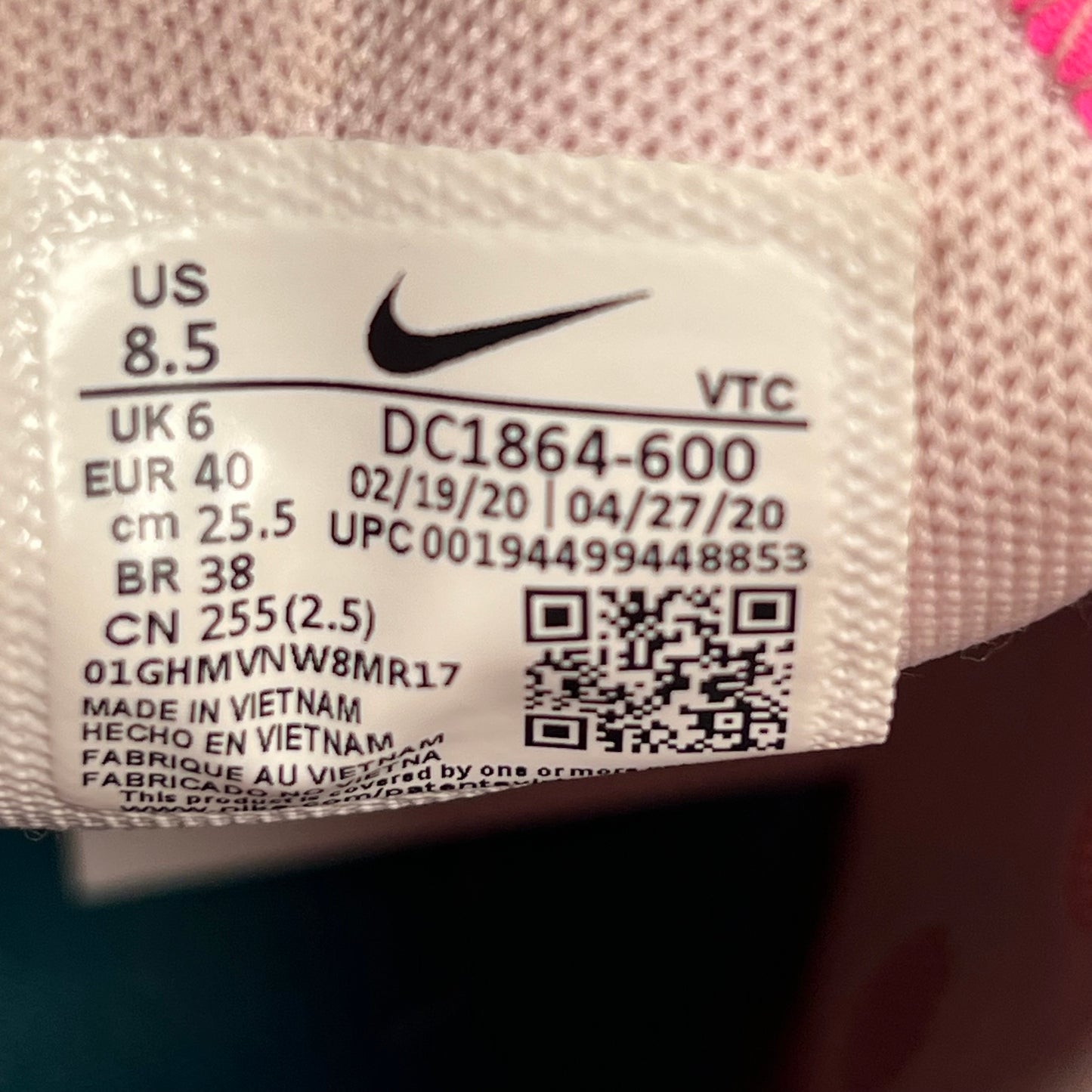 Nike Air Max 270 Barely Rose Stone Mauve (2020) Size 7m / 8.5w USED s17931