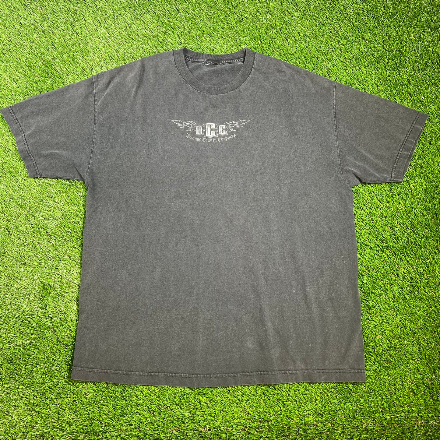 Y2K Orange County Chopper Center Logo Black Tee Size Large V16545