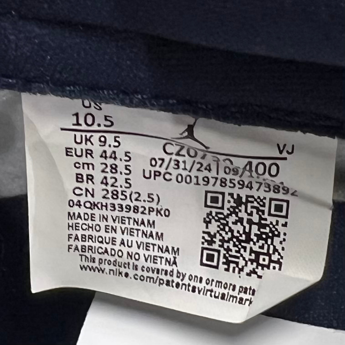 Jordan 1 Low Obsidian UNC (2025) Size 10.5 USED s23572
