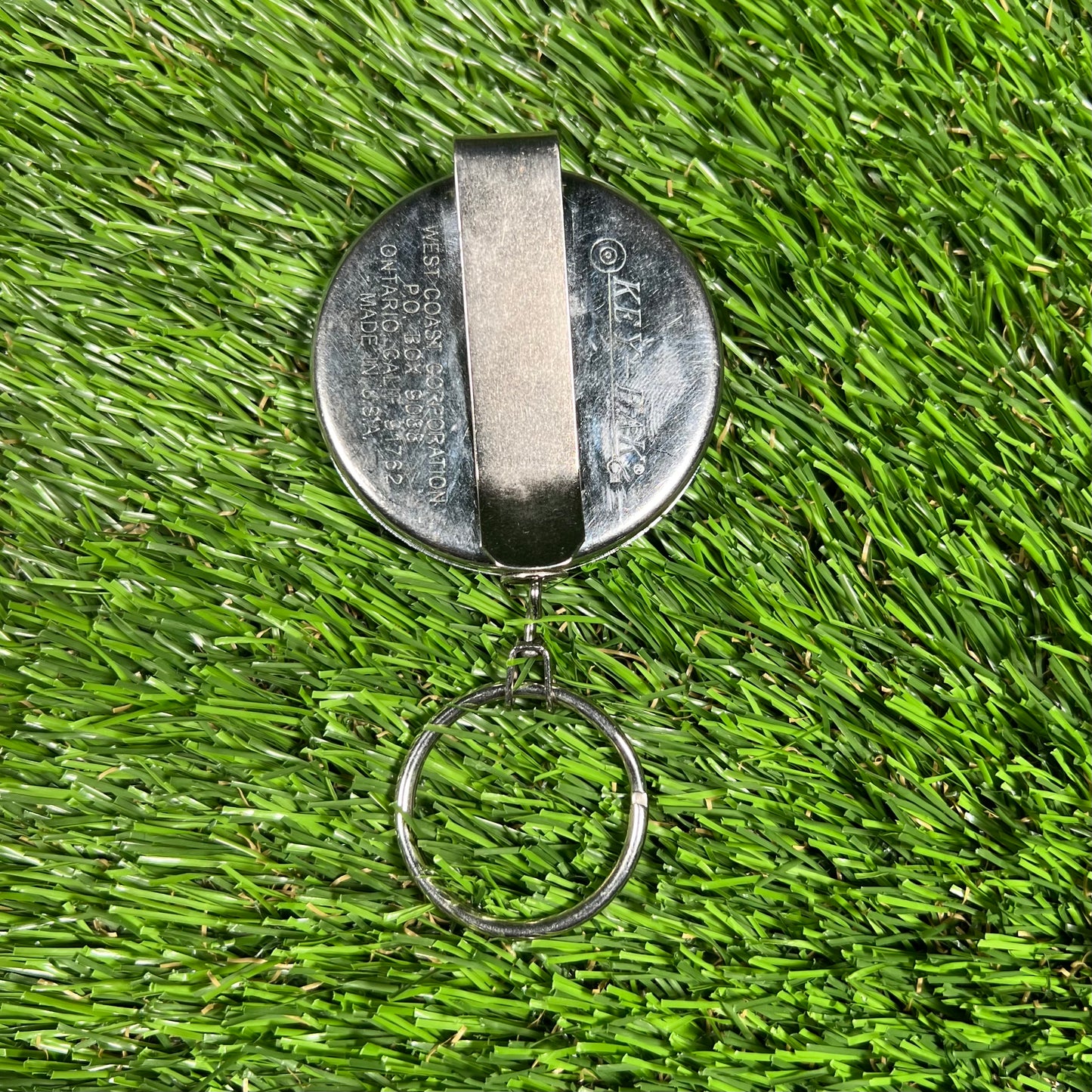 Supreme Retractable Silver Keychain USED x14635