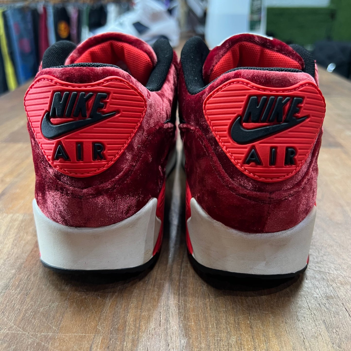 Nike Air Max 90 Infrared Velet (2015) Size 6m / 7.5w USED s17322