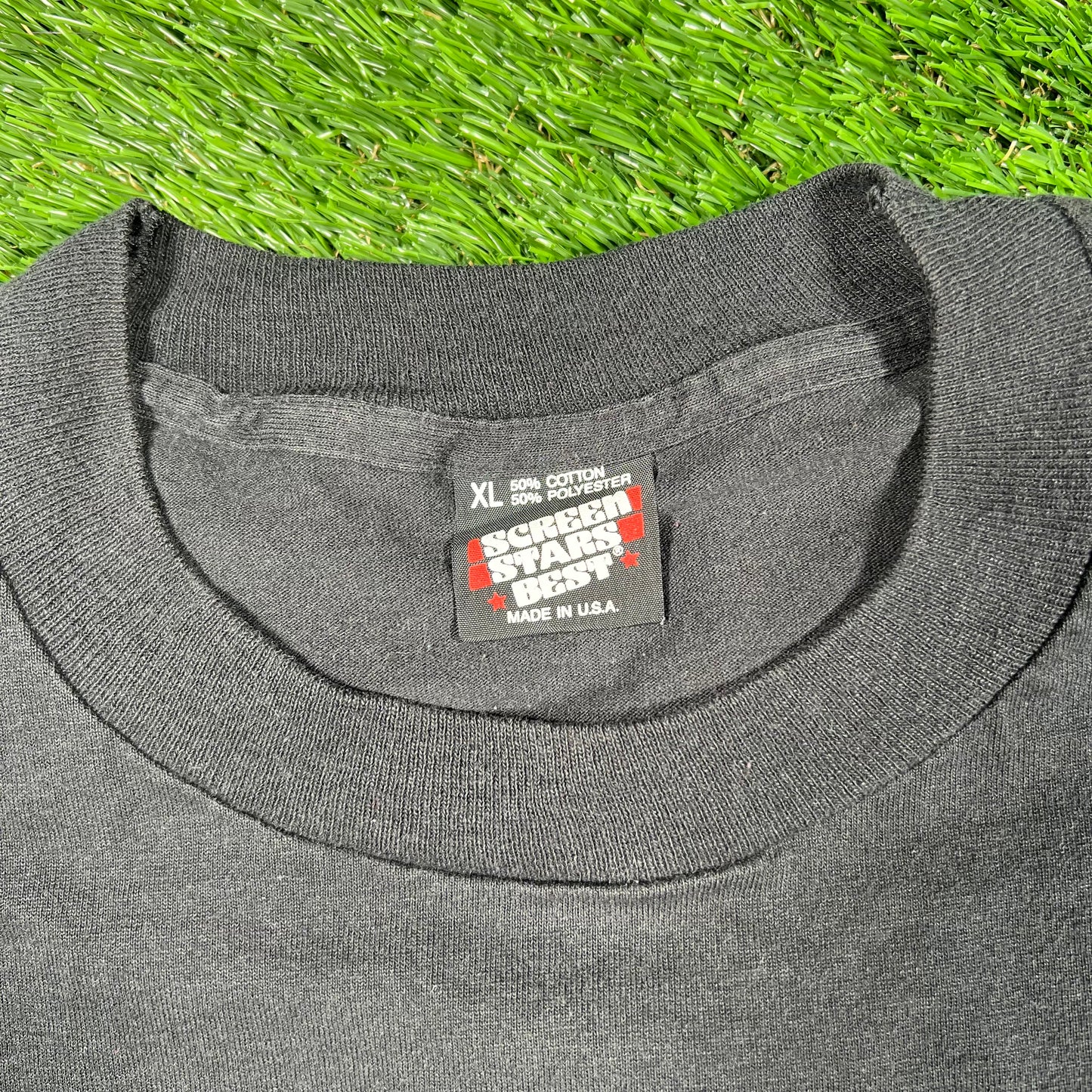 1989 Whitney Houston Offical Fan Club Black Tee Size XL USED v17136