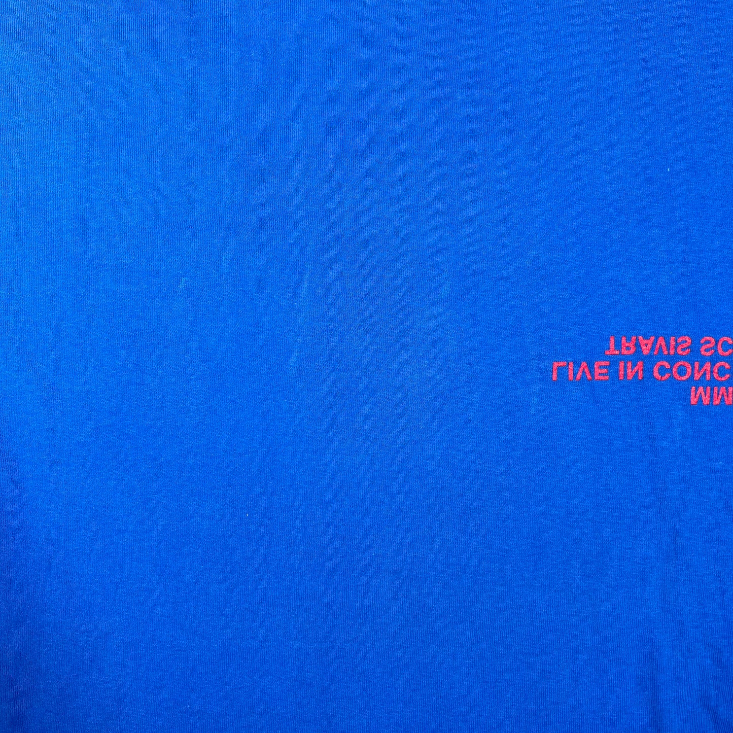 Travis Scott Birds Eye View 2017 Blue Tour Tee Size XL USED x14398