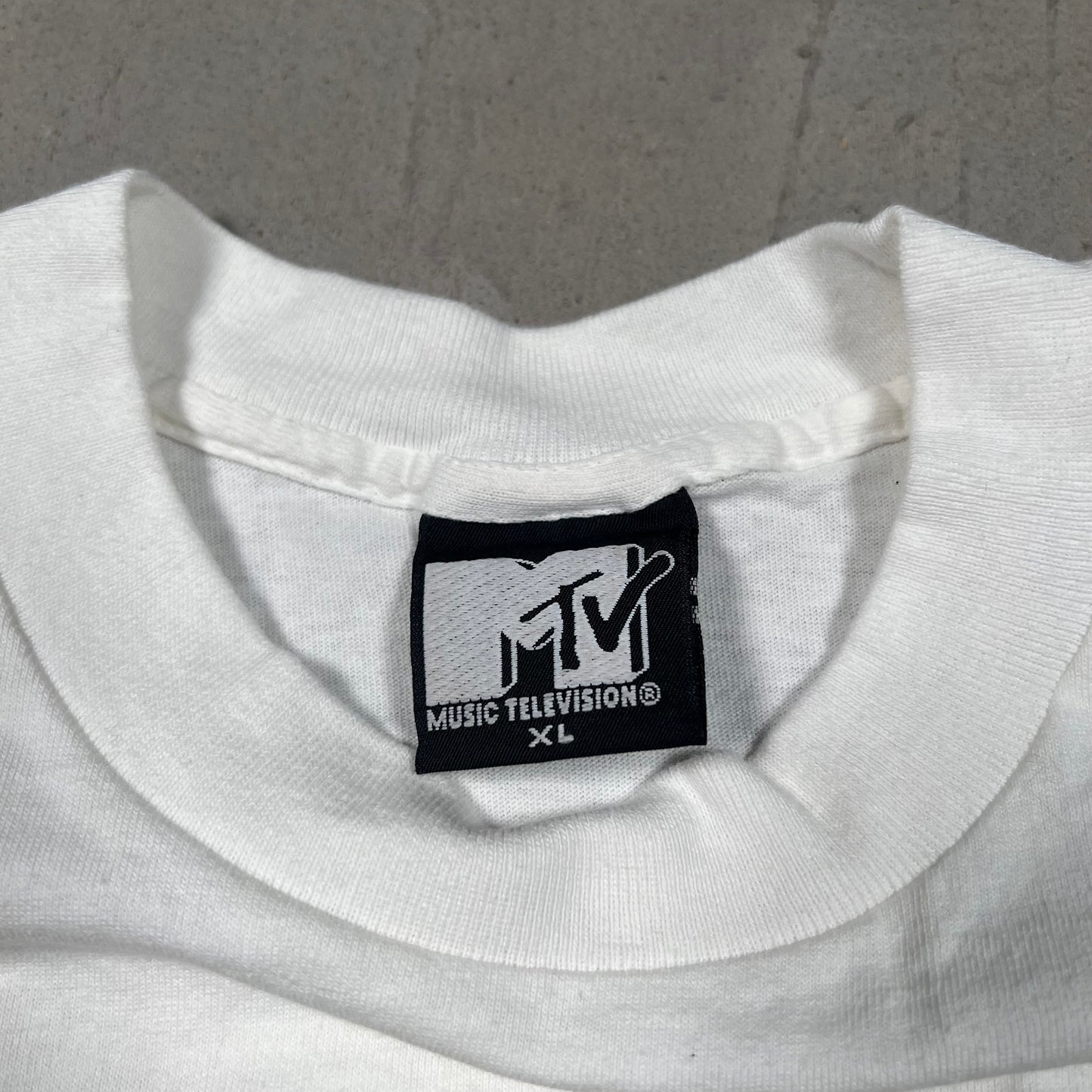 1993 MTV Rock n Jock Softball Challenge White Tee Size XL USED v17167
