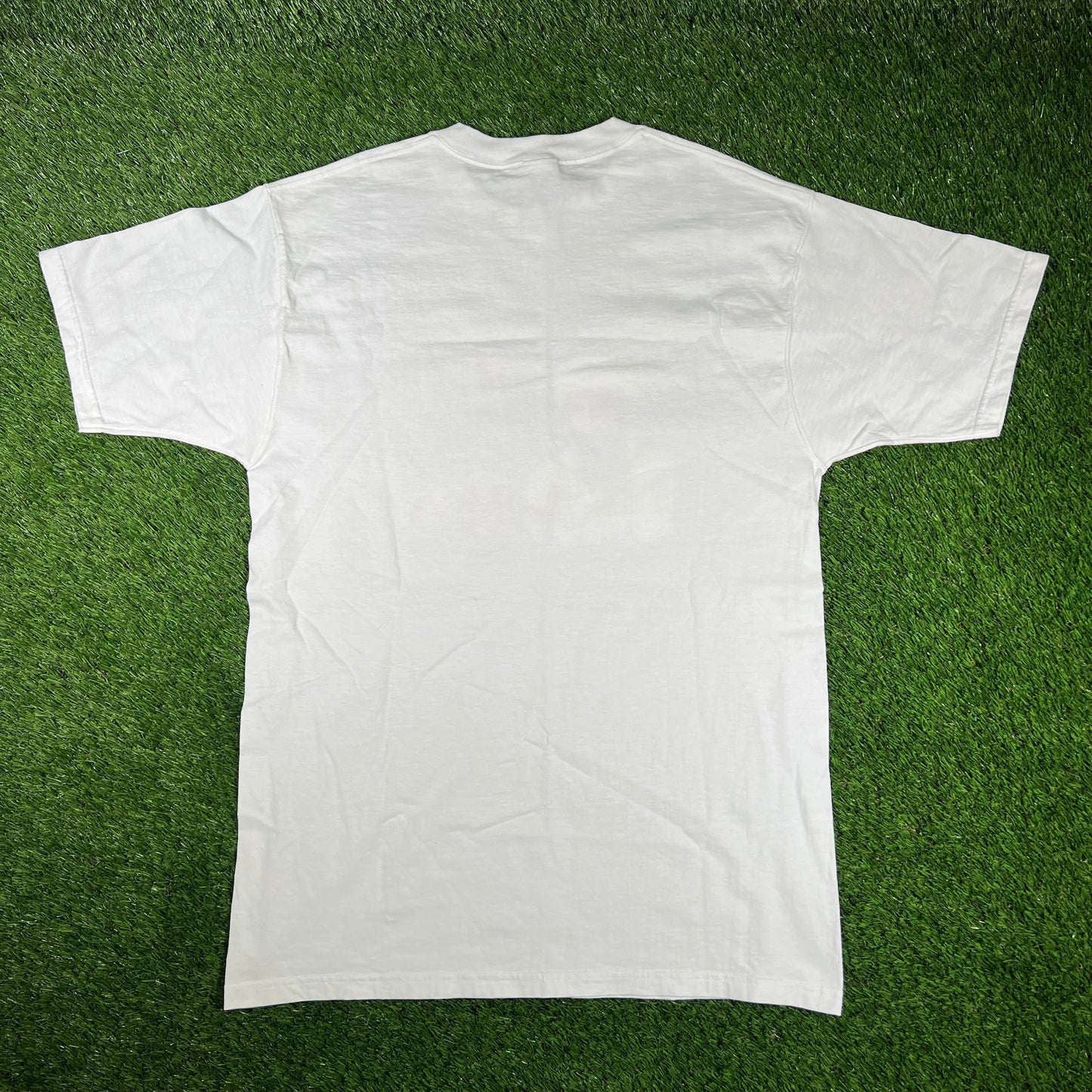 Y2K Osama You Can Run But Cant Hide White Tee Size Large USED v16750