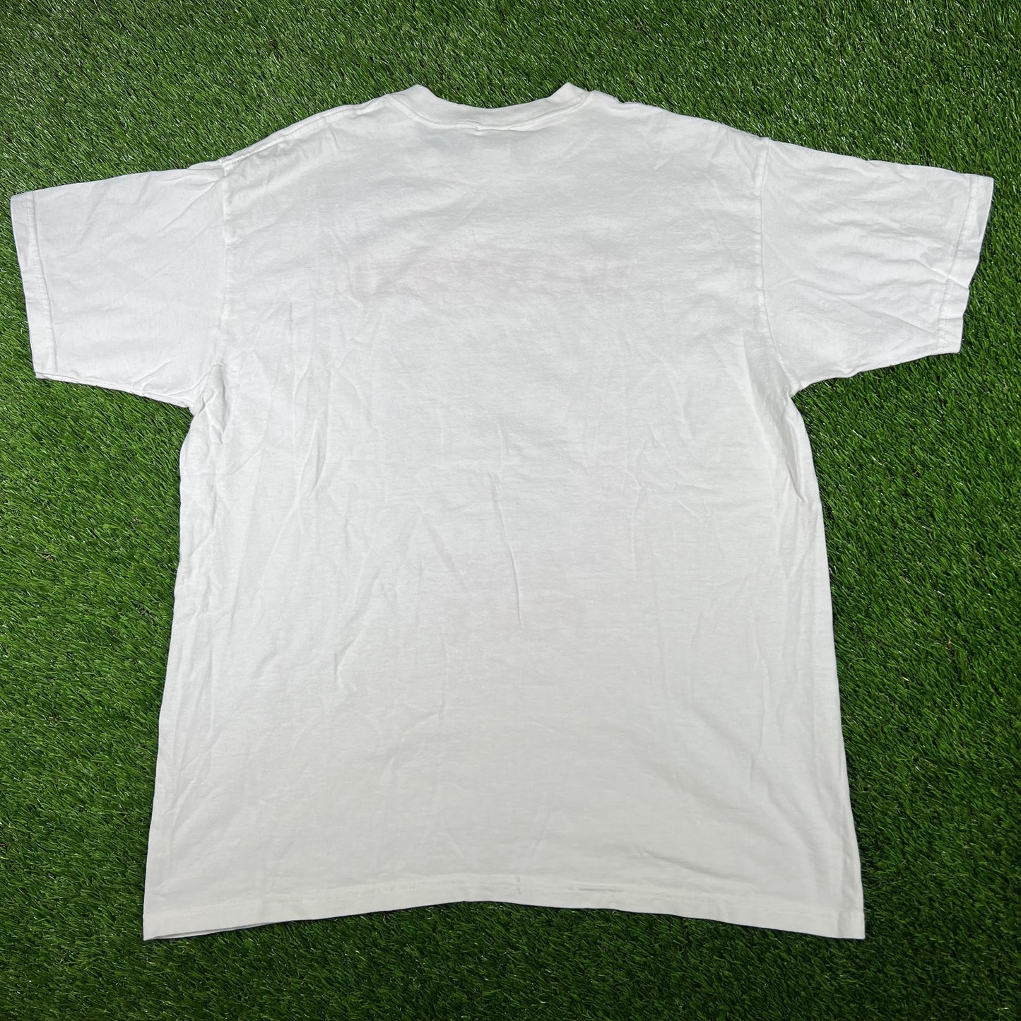 Y2K Osama Wanted Dead or Alive White Tee Size Large USED v16891