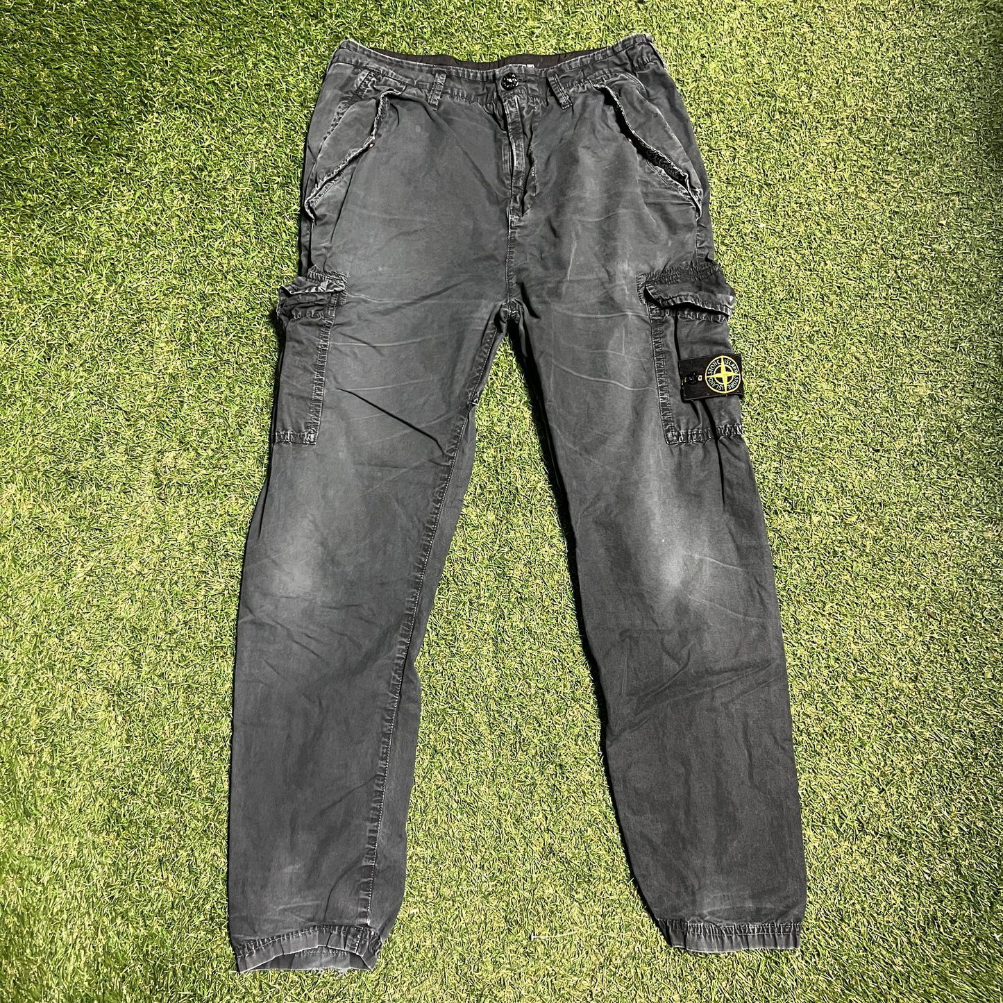 Stone Island Cargo Pants Black Size 30 USED X13299