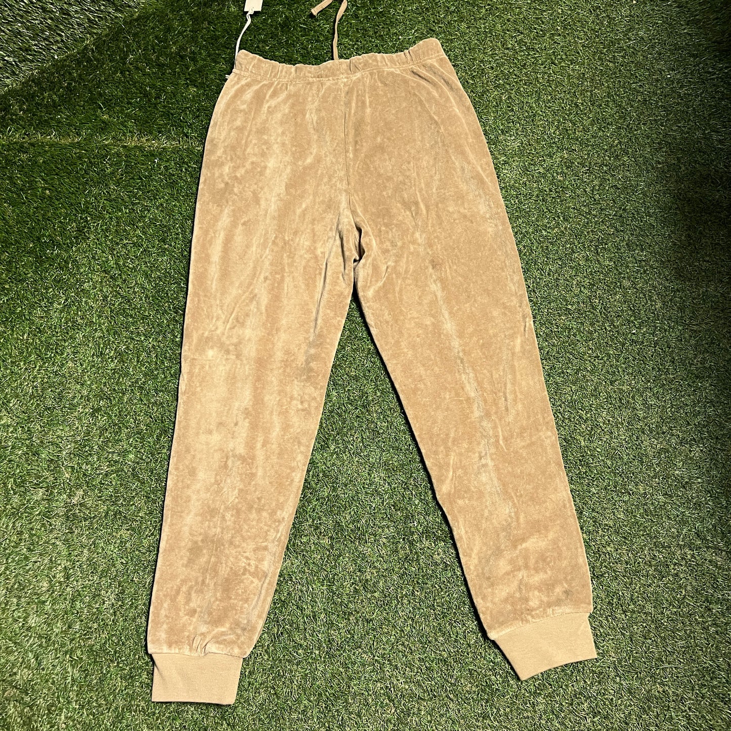 Fear of God FOG Essentials Oak Velour Pants Size Medium NEW x13321
