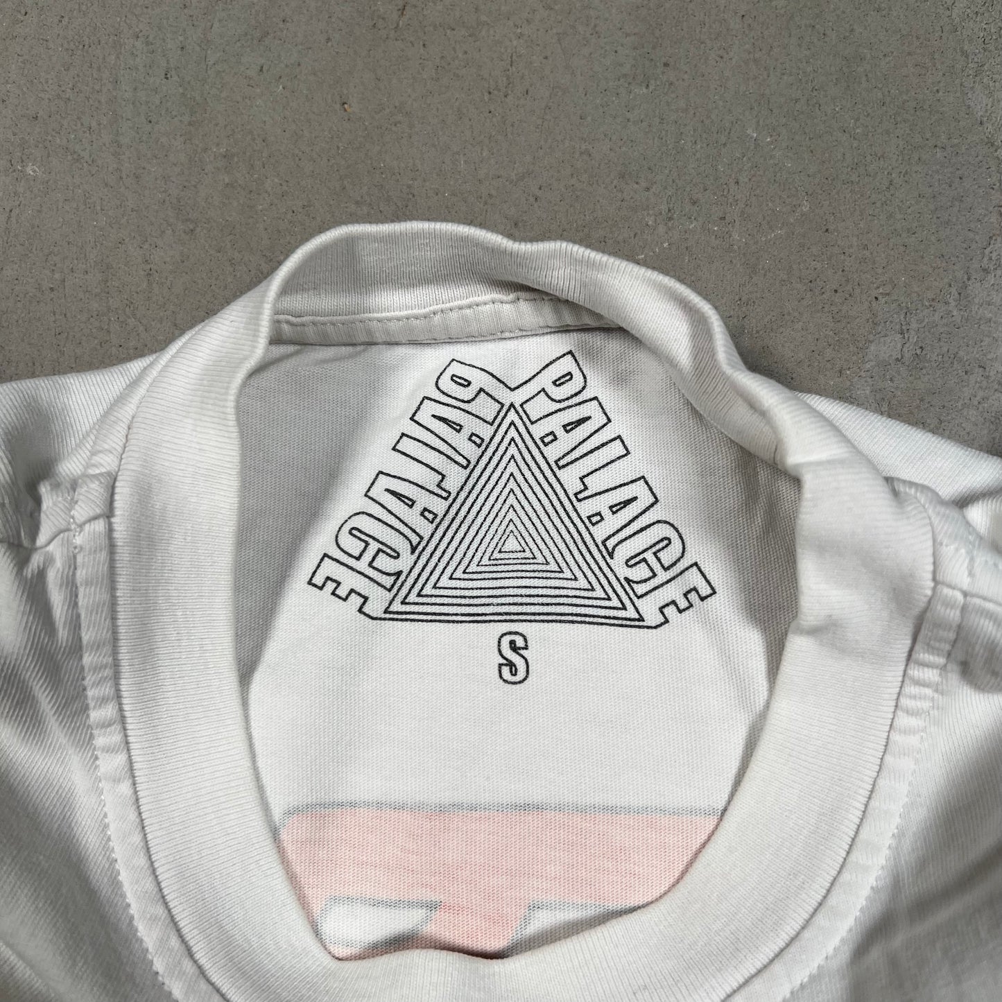 Palace Logo Tee White/Orange Size Small USED x17515