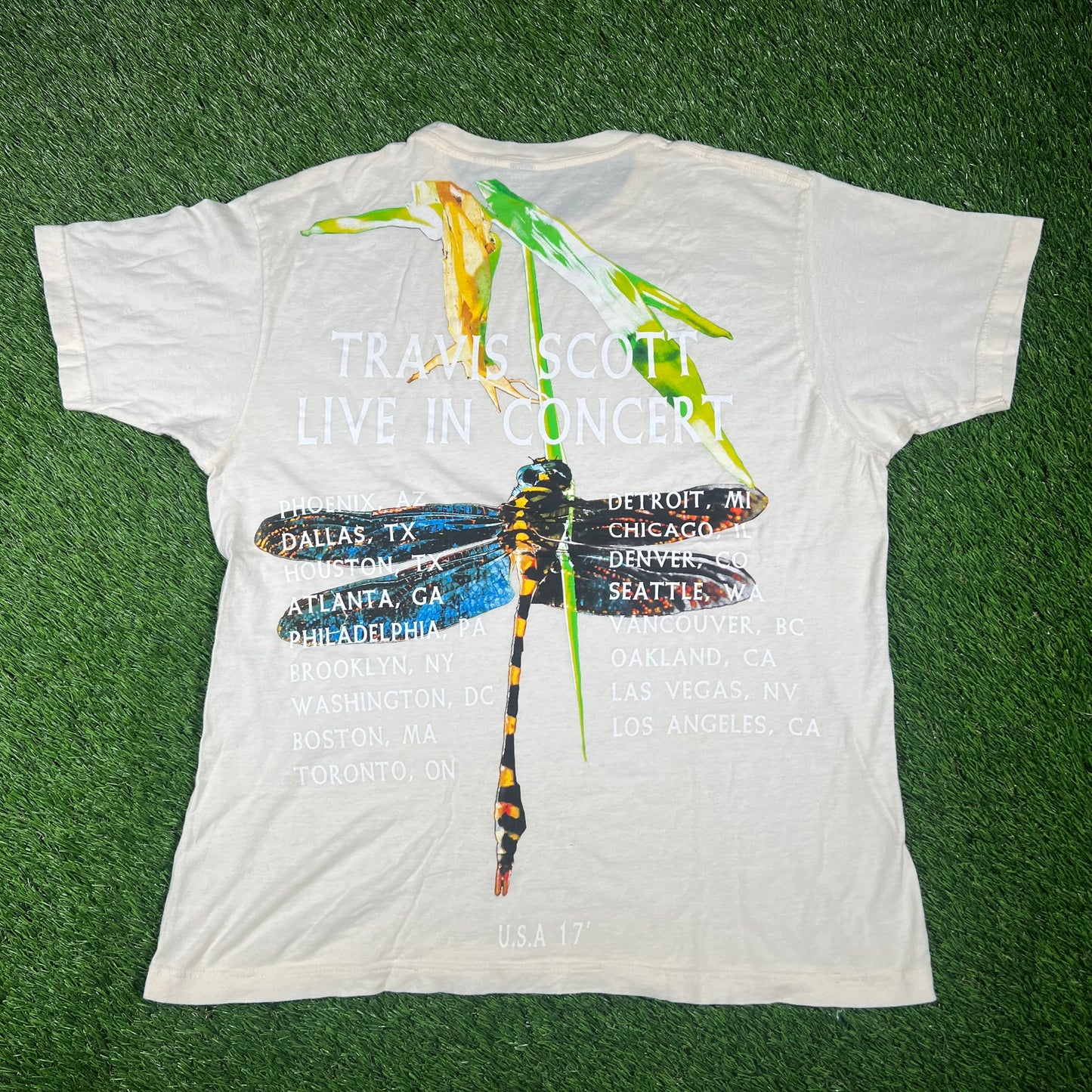Travis Scott 2017 See Is Believing Eye Cream Tee Size Large USED x14533