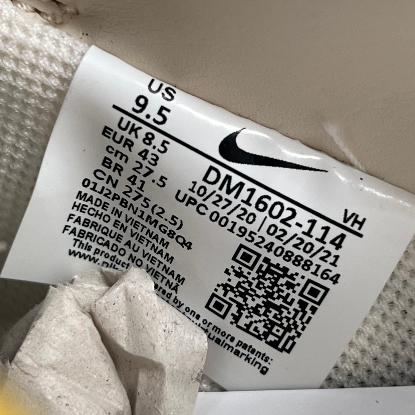 Nike Dunk Low Off White Lot 4 Grey (2021) Size 9.5 NEW s17998