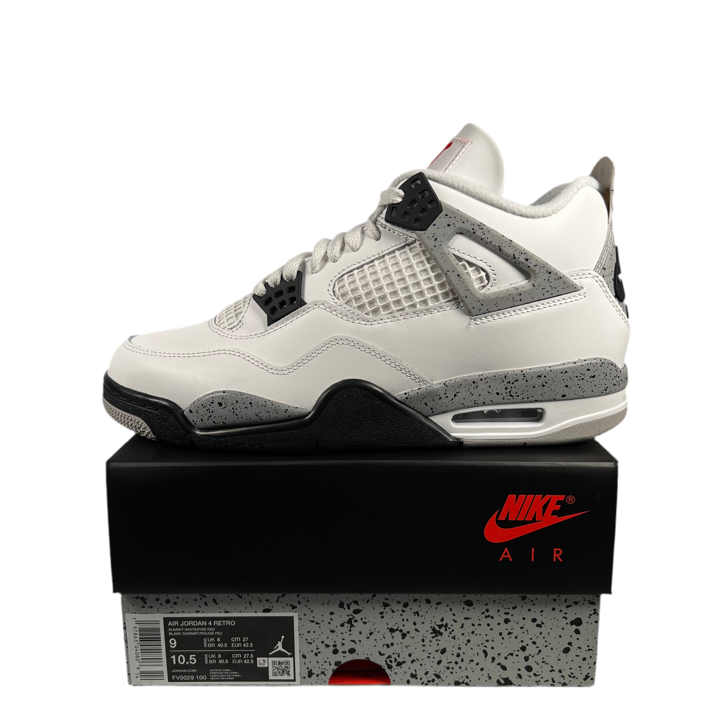 Jordan 4 White Cement (2025) Size 9 USED s18875