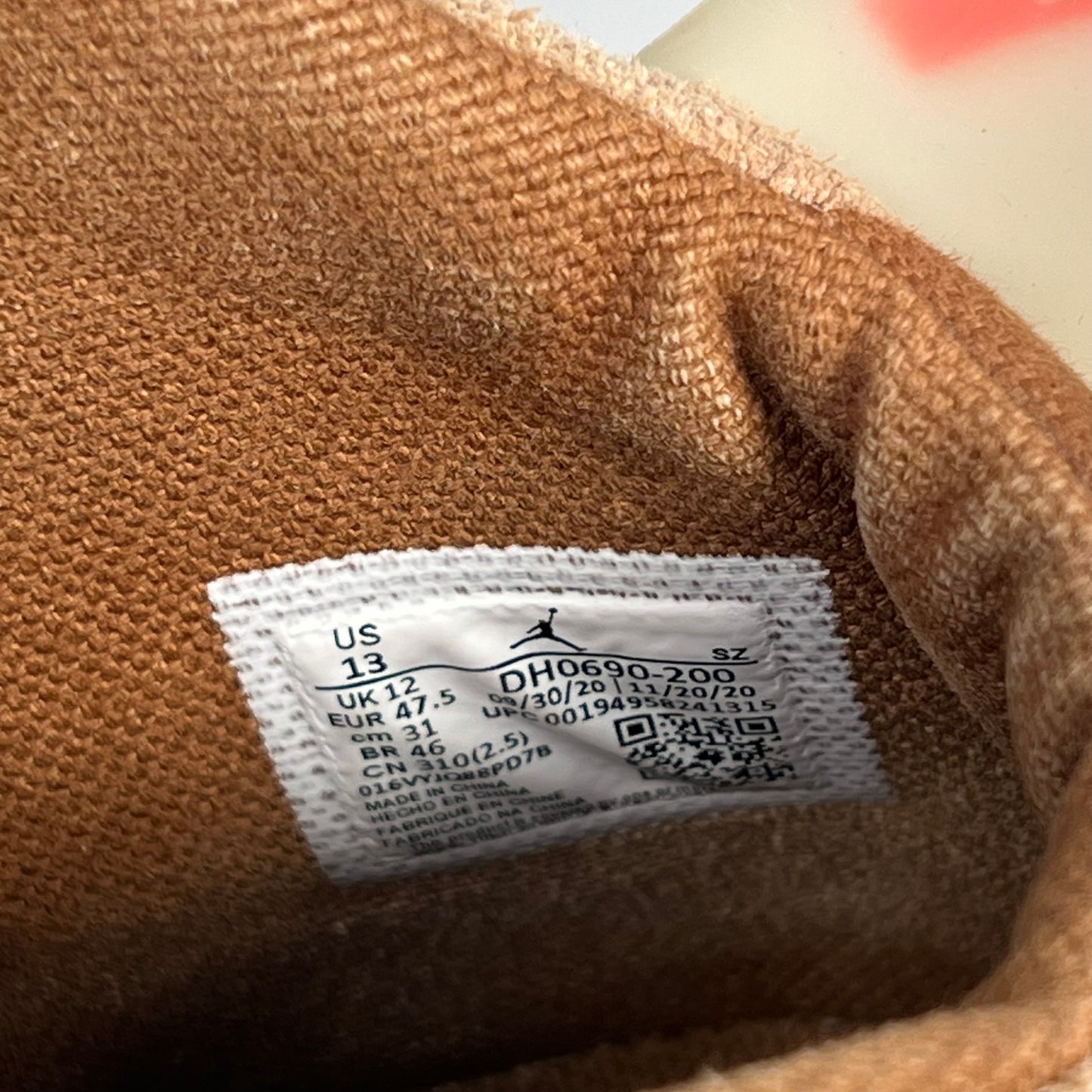 Jordan 6 Travis Scott Biritsh Khaki (2020) Size 13 USED s17551