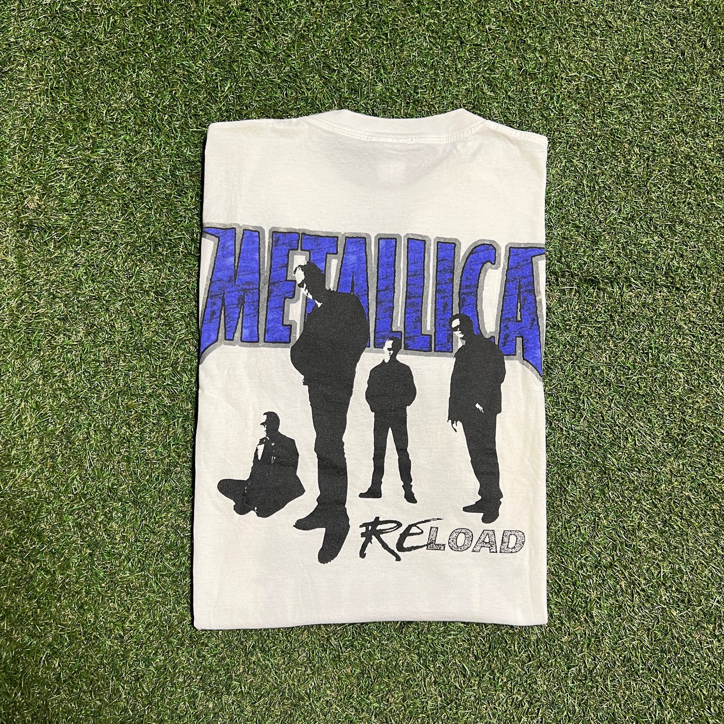 1998 Metallica Reload White Tee Size Large USED v15973
