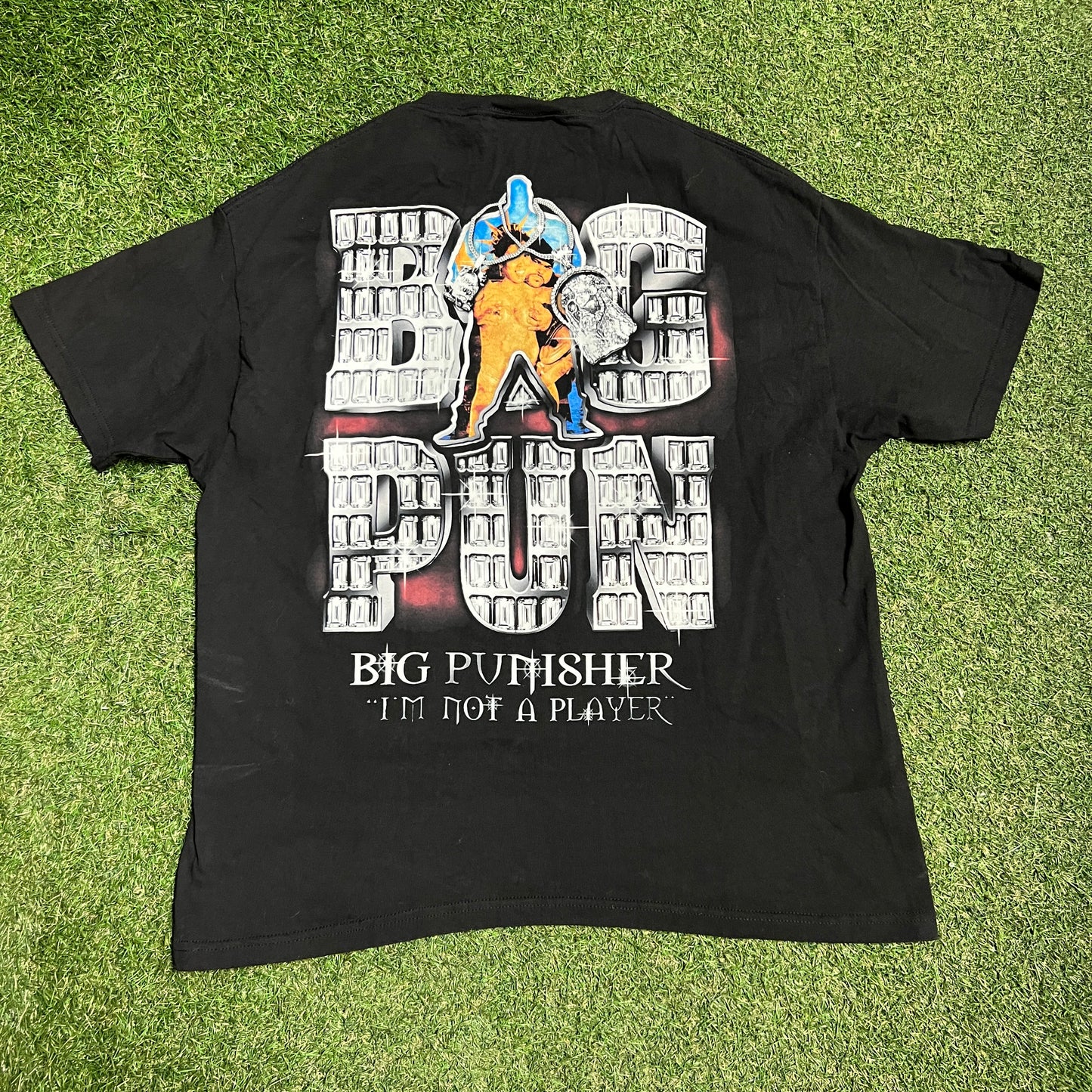 Dbruez Big Pun Modern Rap Style Black Tee Size XL USED x13669