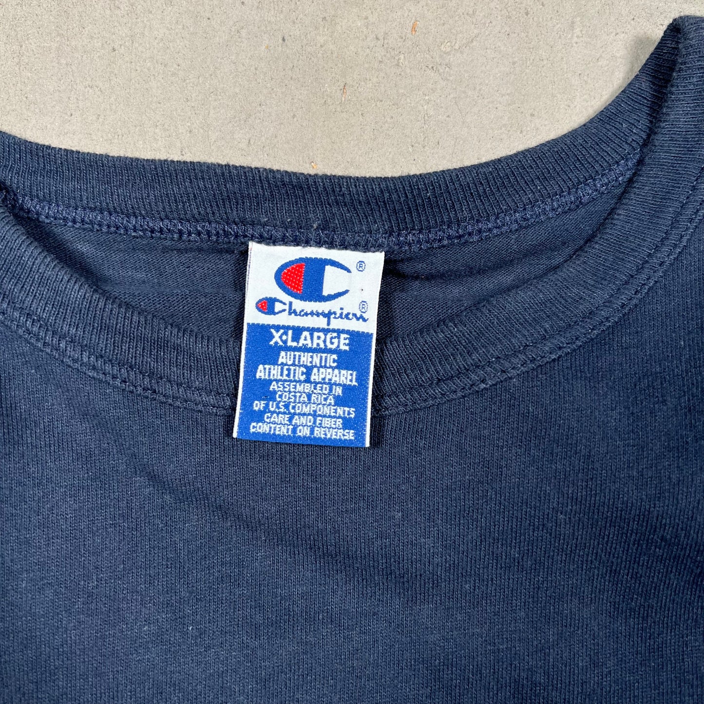 1996 Atlanta Olympic Champion Tag Navy Blue Tee Size XL USED v16378