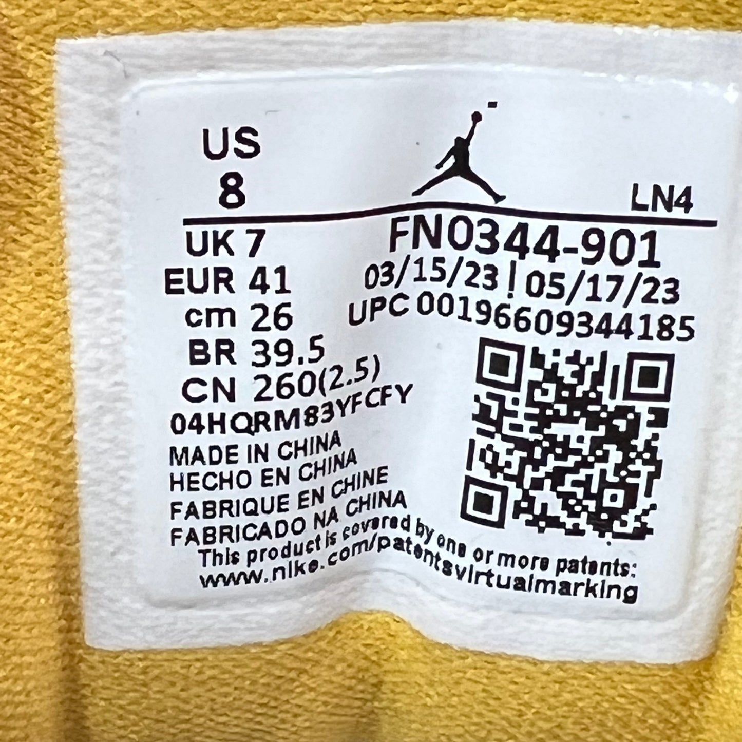 Jordan 3 J Balvin Medelin Sunset (2023) Size 8 USED s21948