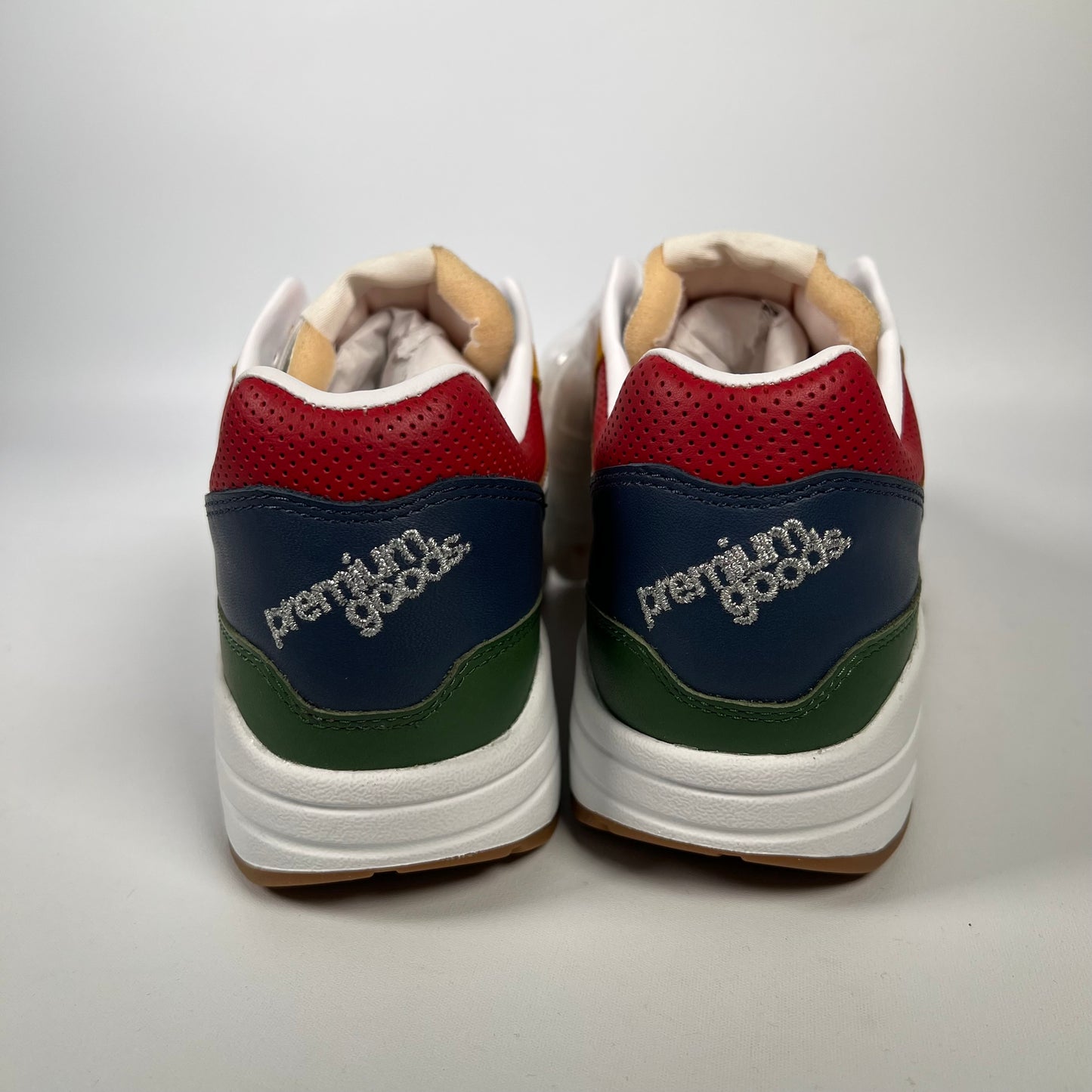 Nike Air Max 1 Premium Goods White Forest Green #660 Size 5 NEW s18219