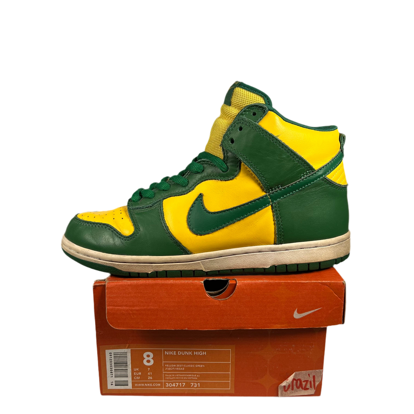Nike SB Dunk High Brazil (2003) Size 8 USED s941