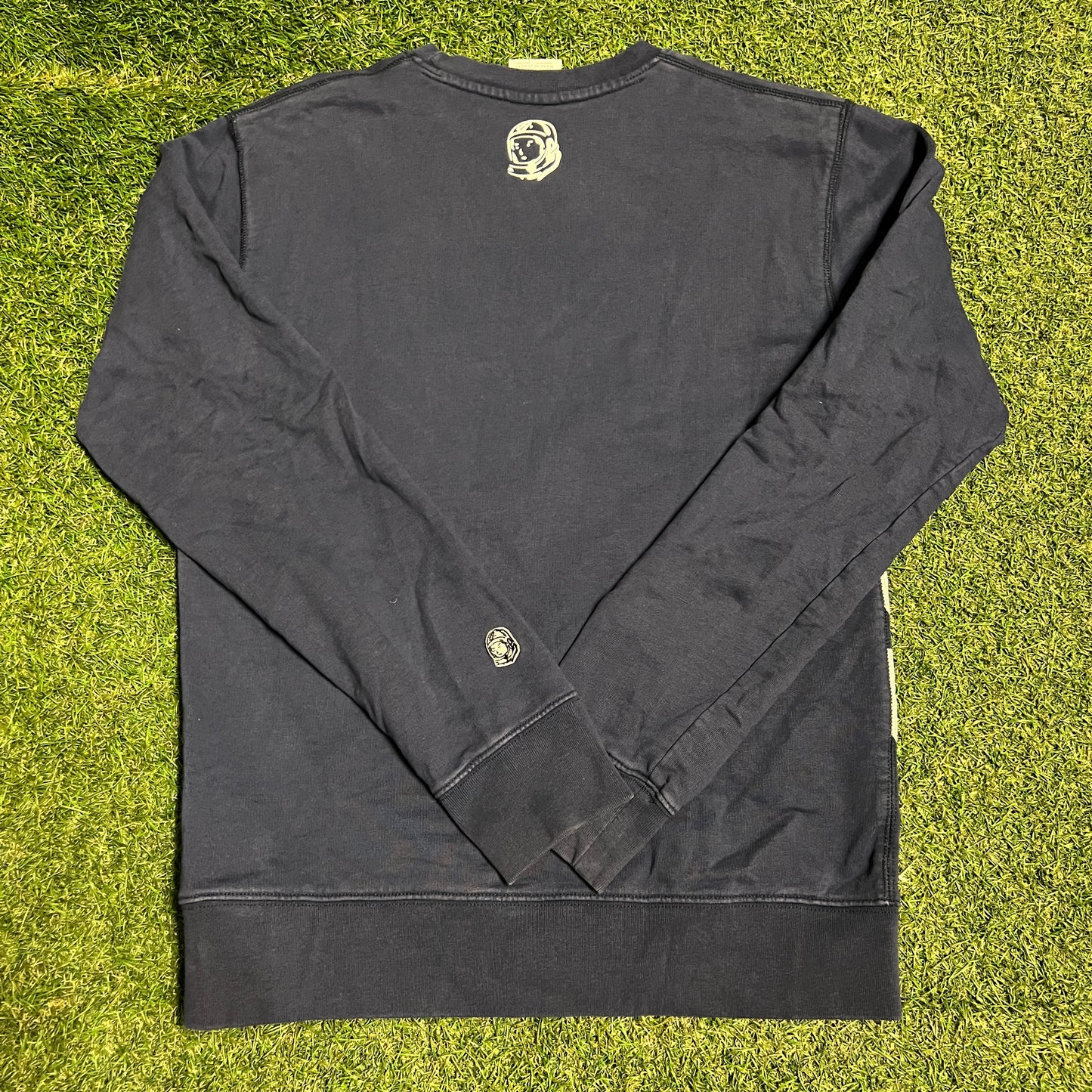 Billionaire Boys Club Chest Spellout Navy Crewneck Size Small USED x13722