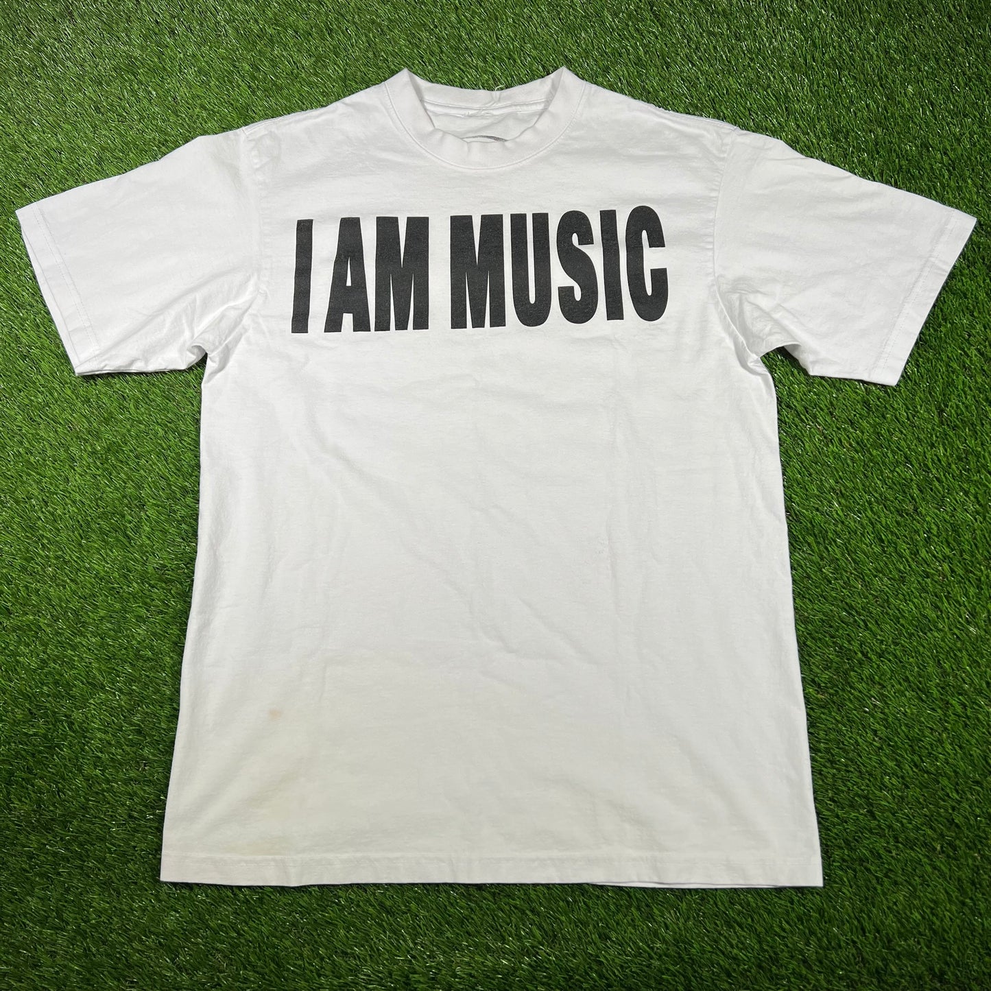 Playboi Carti 2025 "I AM MUSIC" White Tee Size Large USED x14786