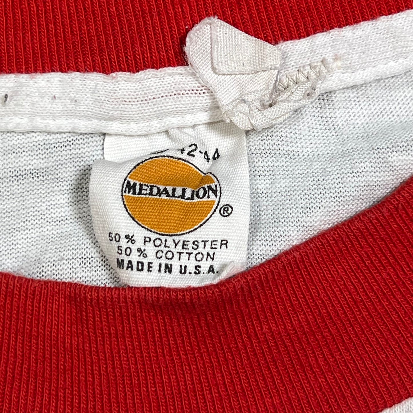 1980s Josef Stalin "Fatherland" White Ringer Tee Size Large USED v16521