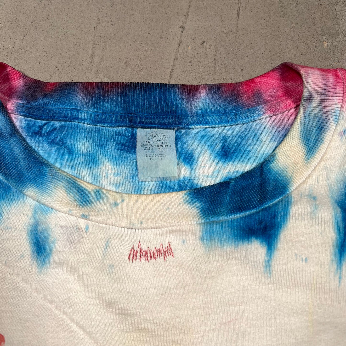1995 No Quarter Robert Plant Jimmy Page World Tour Tie Dye Tee Size XXL USED v18421