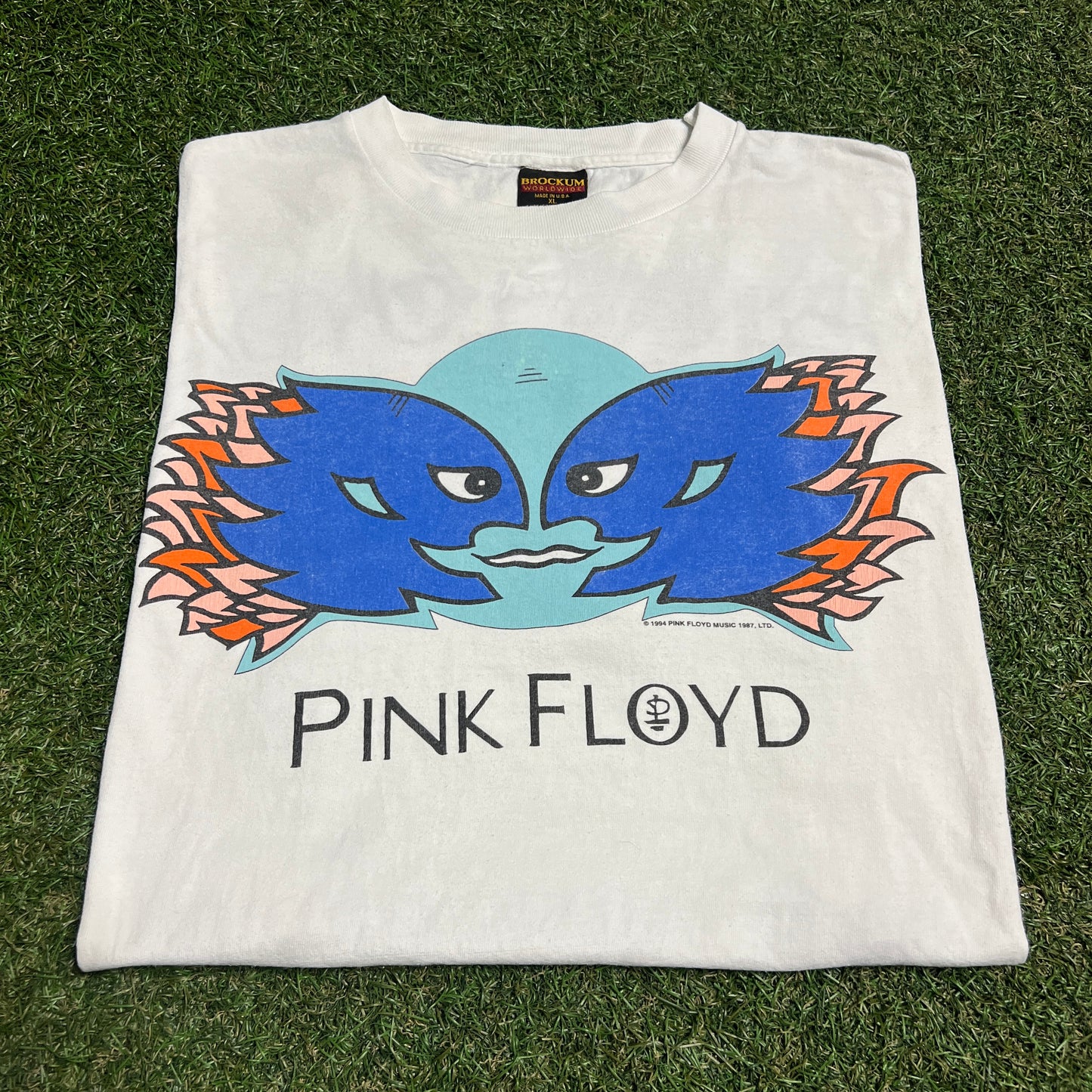 1994 Pink Floyd Metal Heads Division Bell Tour White Tee Size XL USED v15389