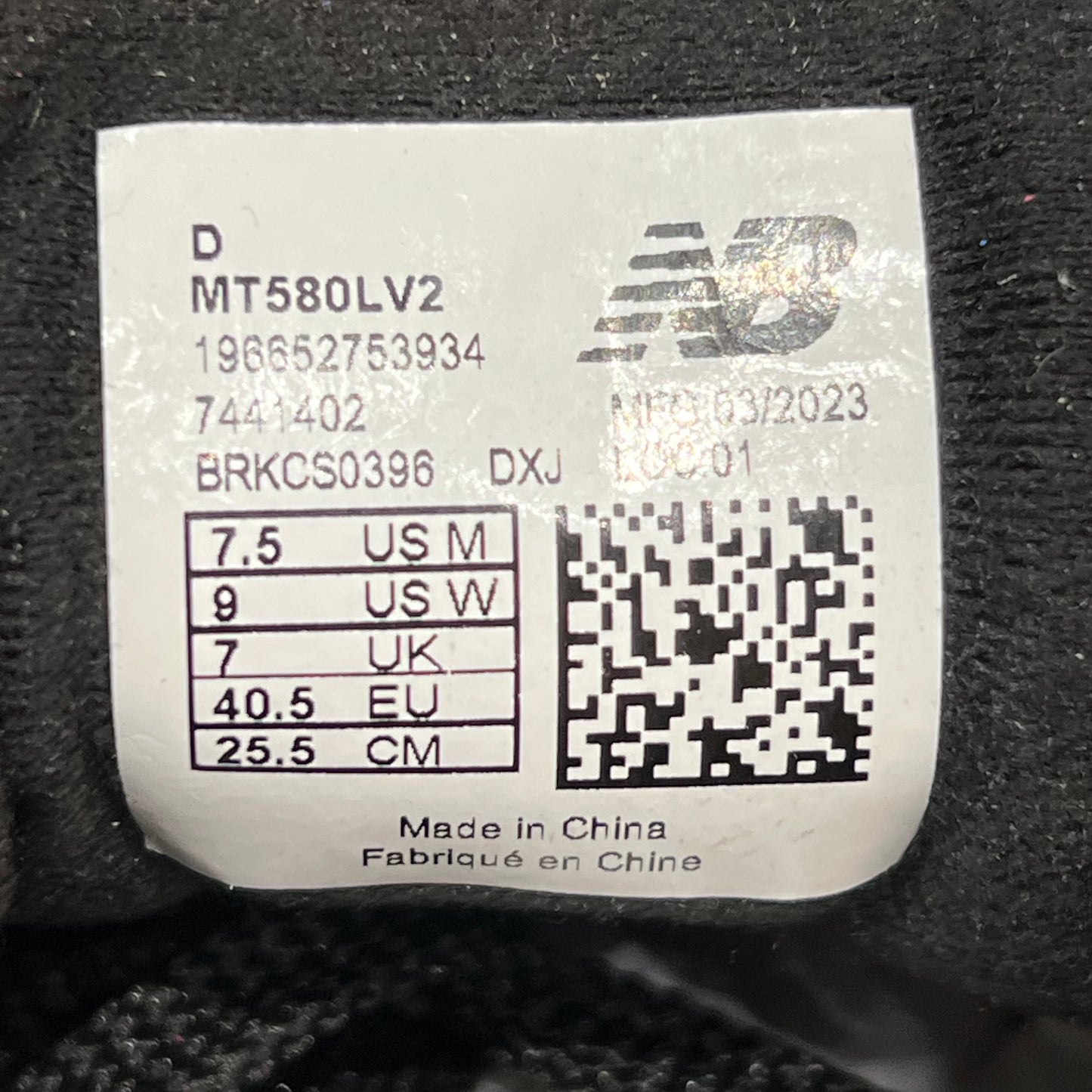 New Balance Levi's 580 (2023) Size 7.5 NEW s21809