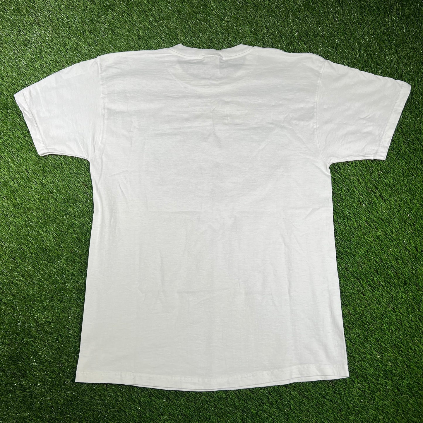 Y2K Osama Come Out And Play Fighter Jets White Tee Size Large USED v16746