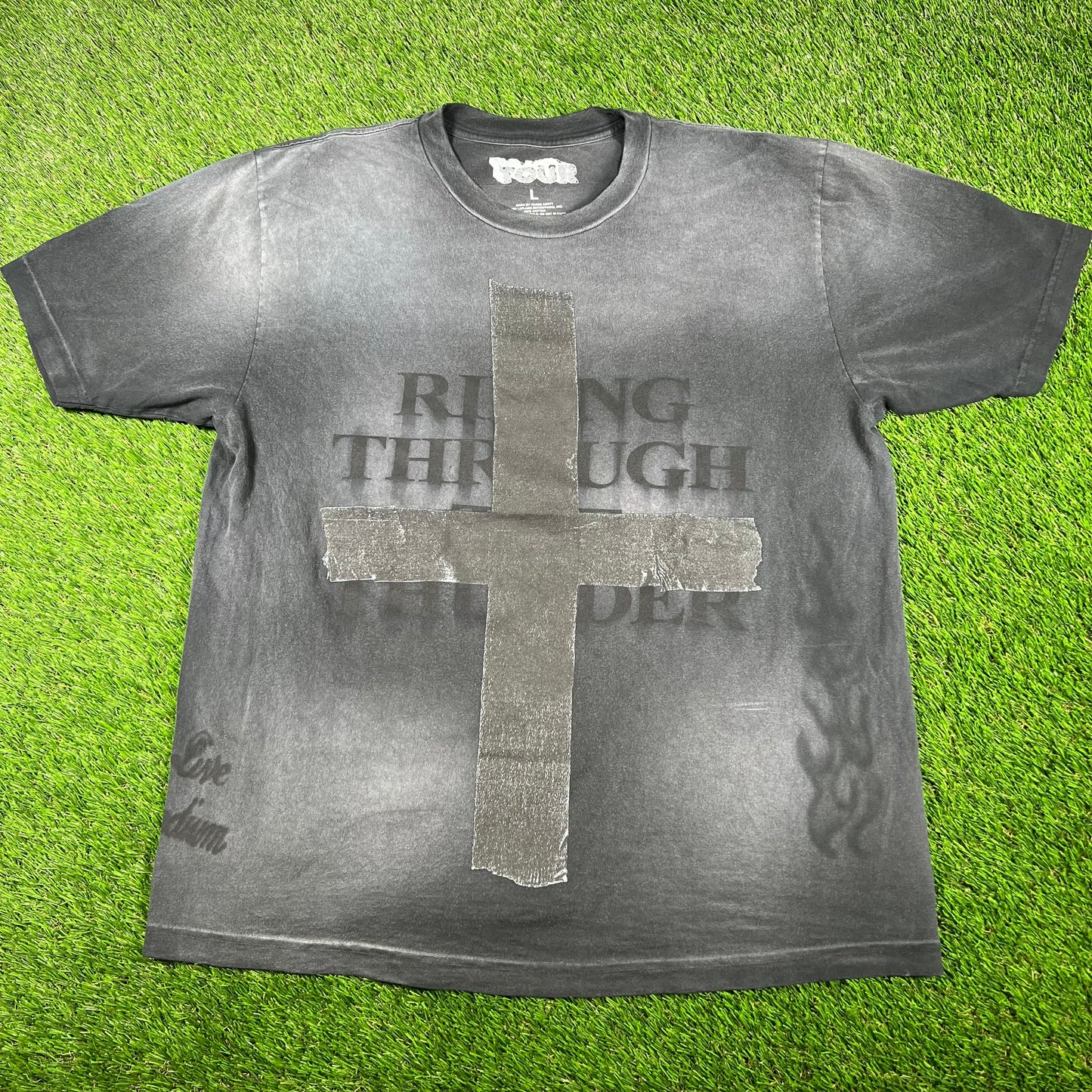 Travis Scott Circis Maximus Cross Black Tee Size Large USED x14527