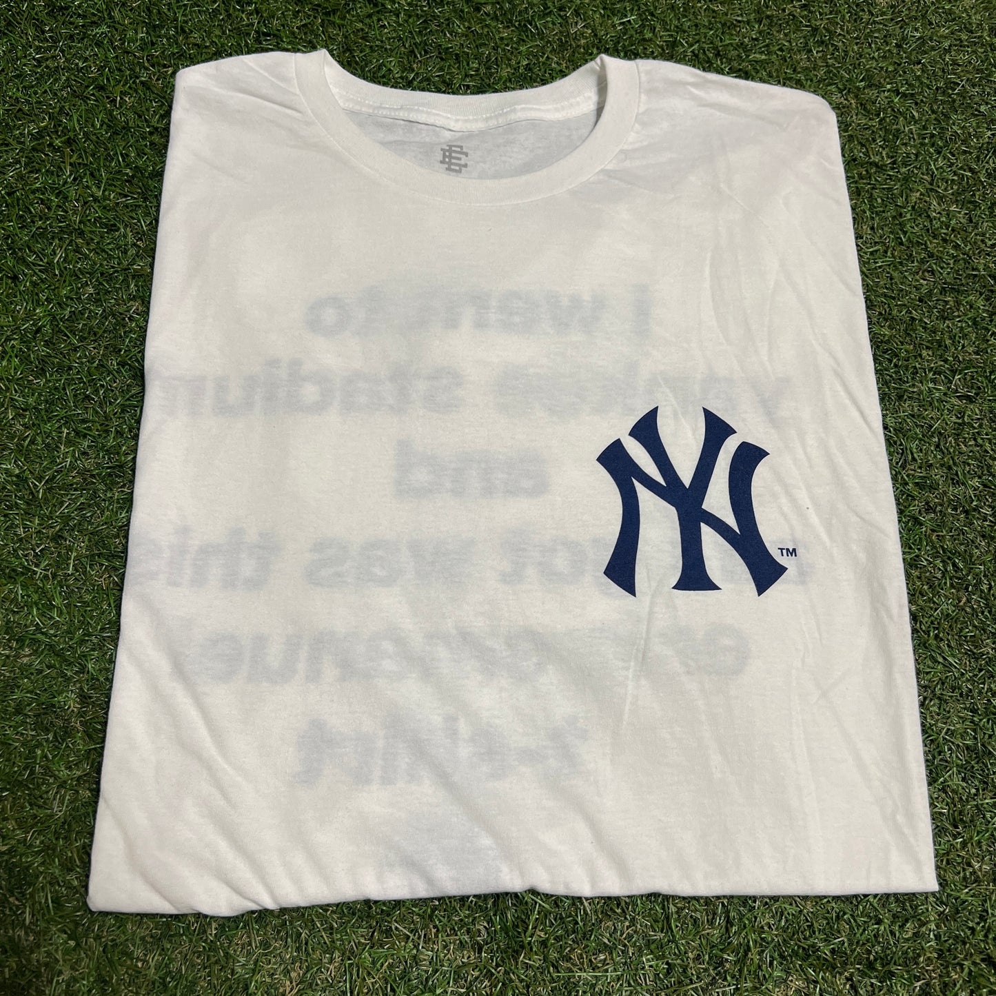 Eric Emanuel Yankees "All I Got" White Tee Size XL NEW x13776