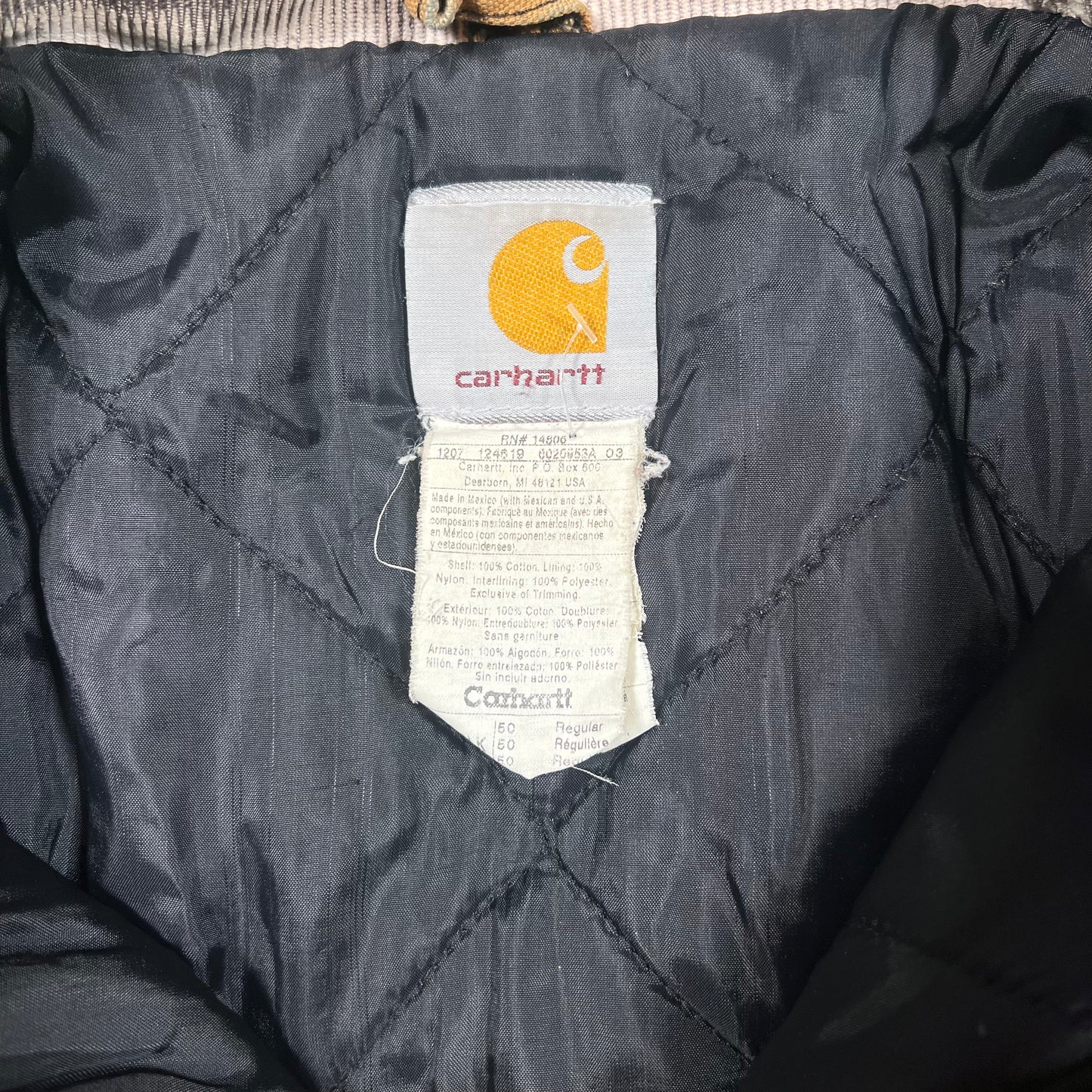 1990s Carhartt Beige Arctic Jacket Size XL USED v17594