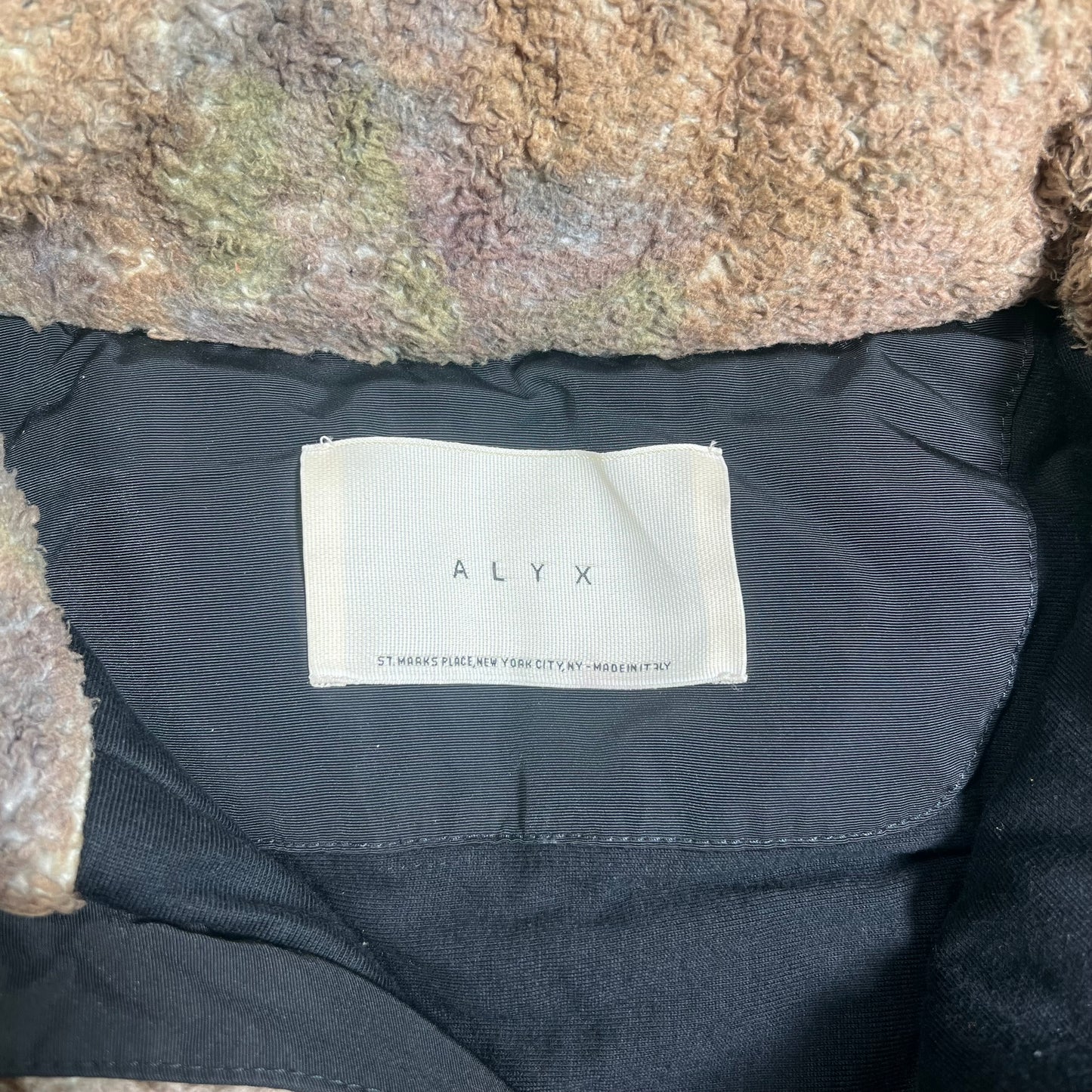 1017 Alyx 9SM Myles Camouflage Polar Zip Fleece Size Small USED x15665