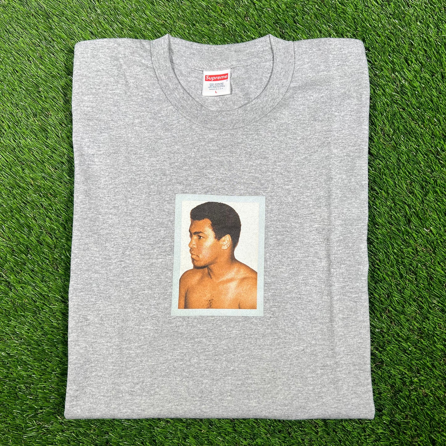 Supreme Ali 2016 Photo Grey Tee Size Large NEW x14513