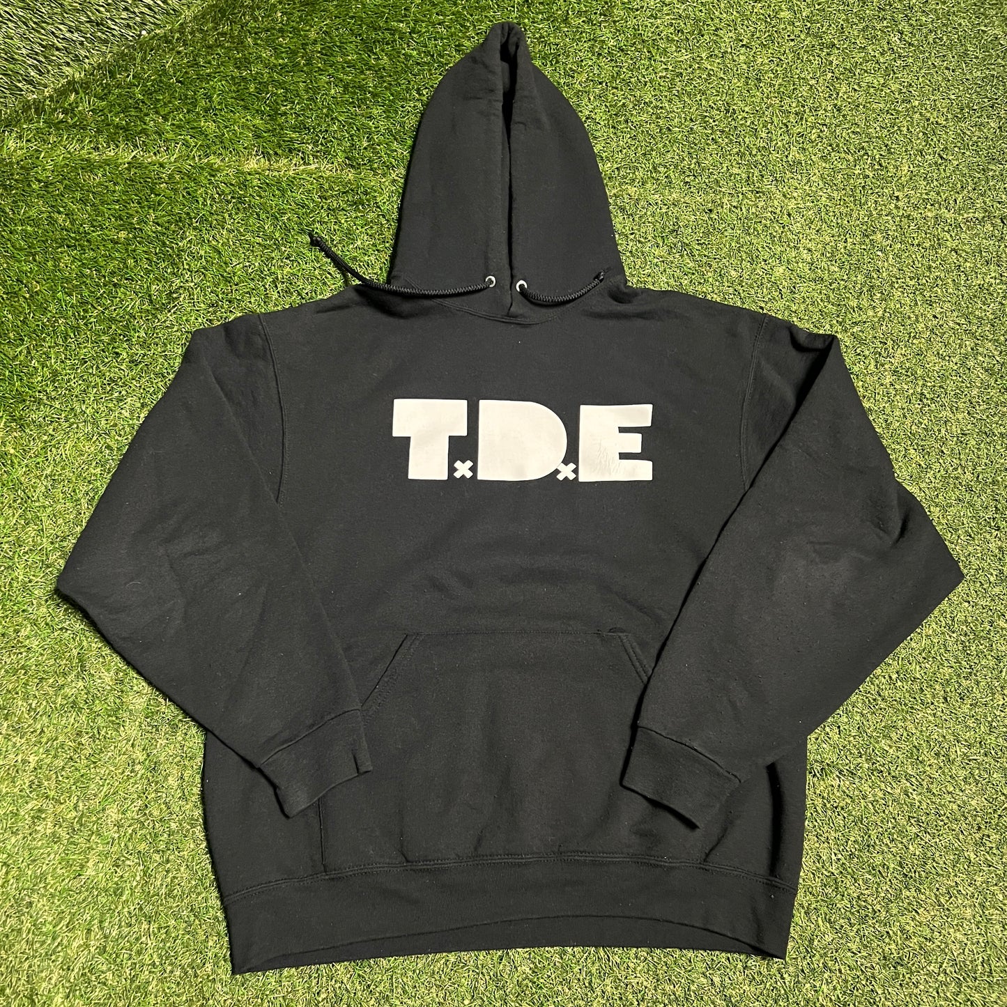 Kendrick Lamer TDE Black Hoodie Size Large USED v16292