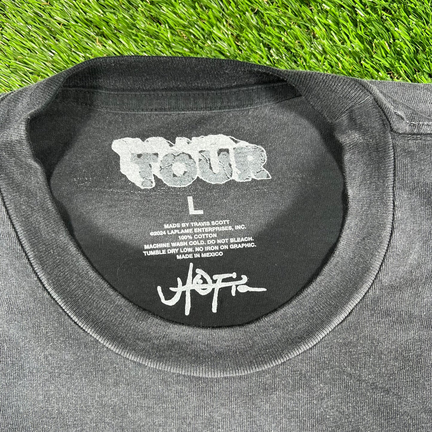 Travis Scott Circis Maximus Cross Black Tee Size Large USED x14527