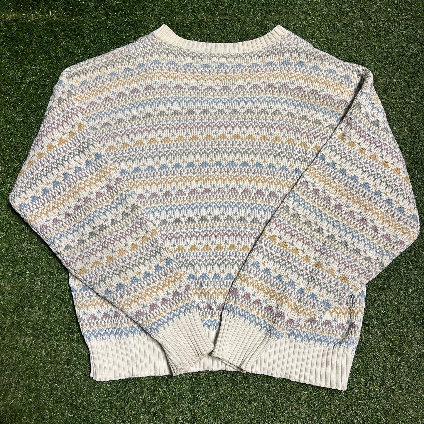 1990s Princeton V Neck Knit Sweater Size Medium USED v15962