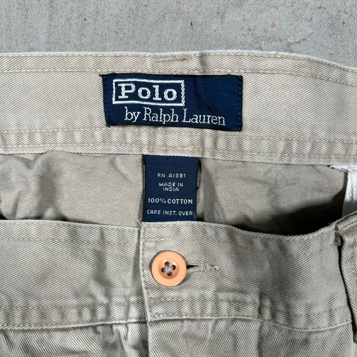 Y2K Polo Ralph Lauren Khaki Cargo Pants Size 38 USED v20238