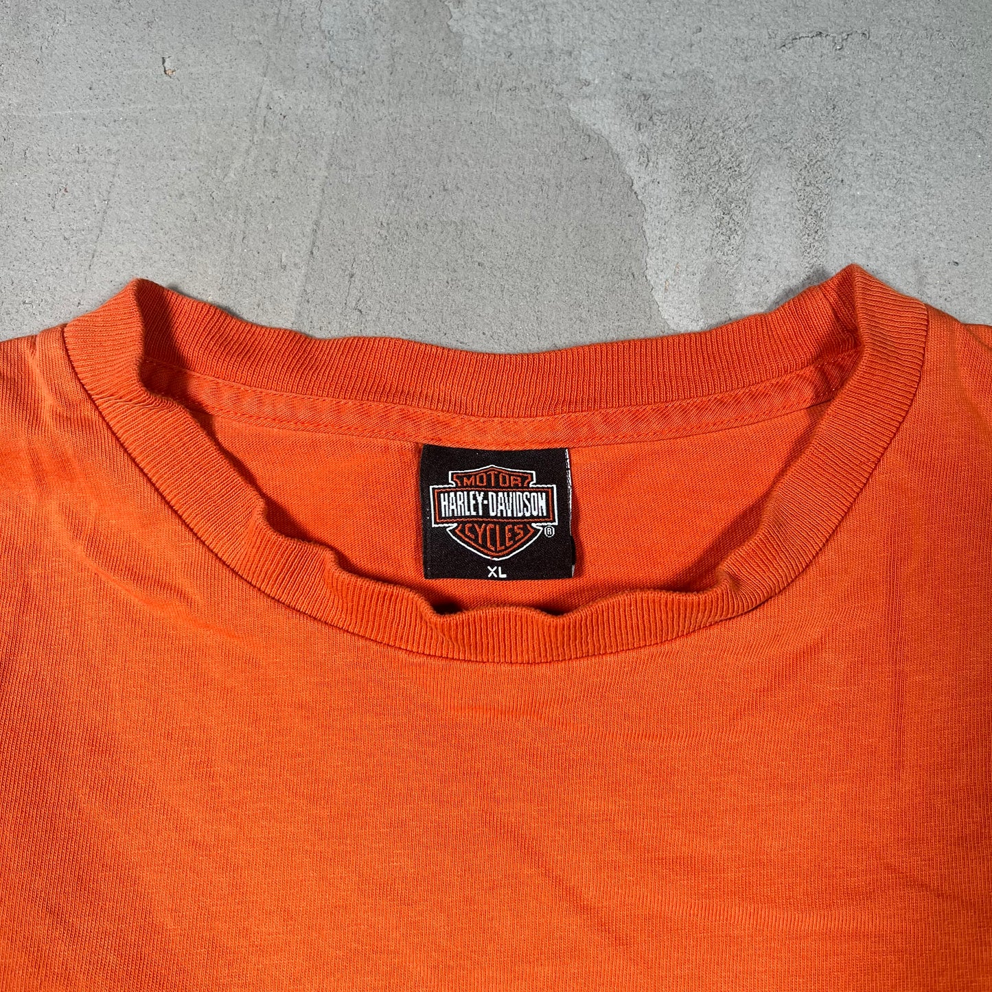 2004 Harley Davidson Logan Orange Longsleeve Size XL USED v18985