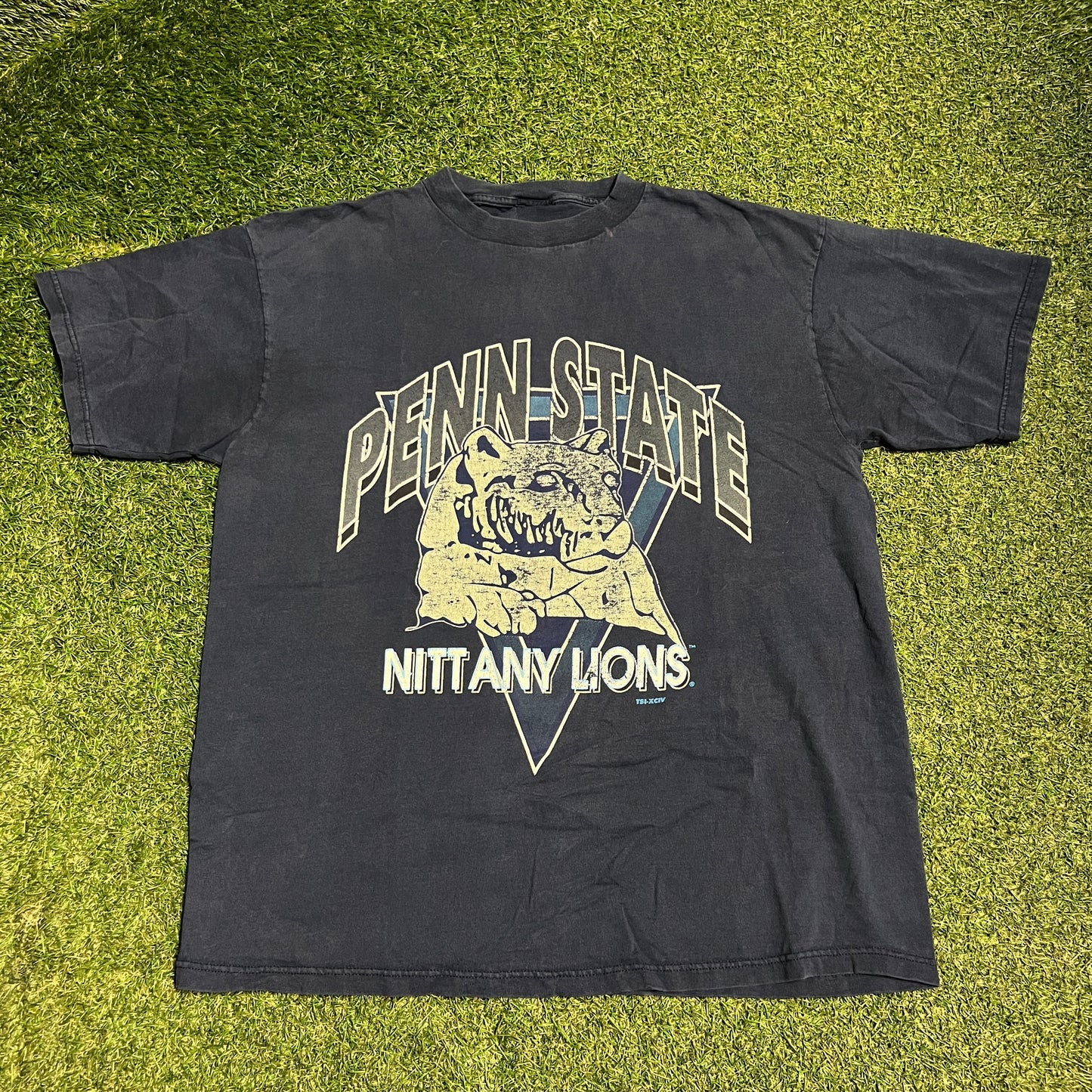 1990s Penn State Nittany Lions Navy Blue Tee Size XL USED v16485