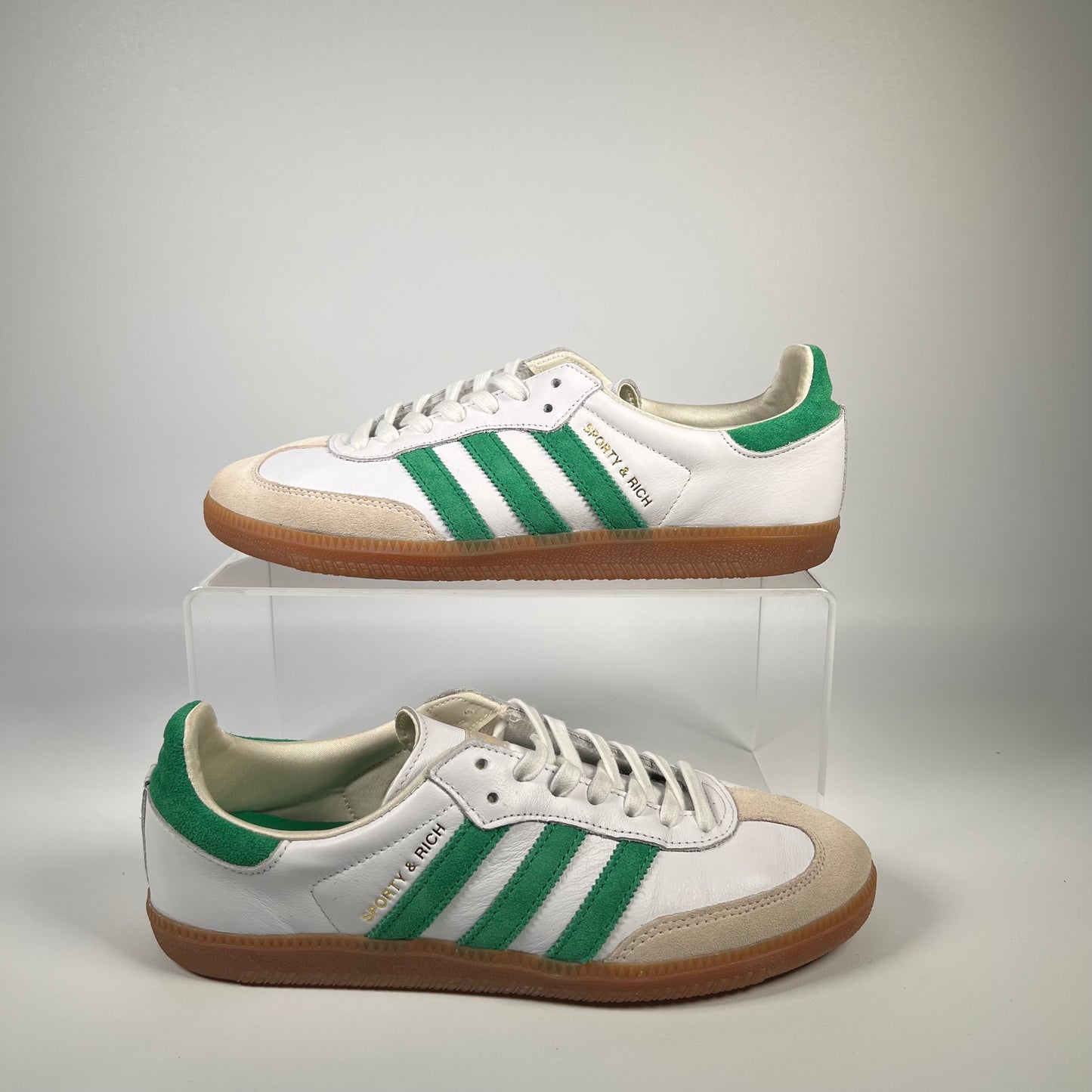 Adidas Samba Sporty & Rich White/Green (2022) Size 7 USED s18242