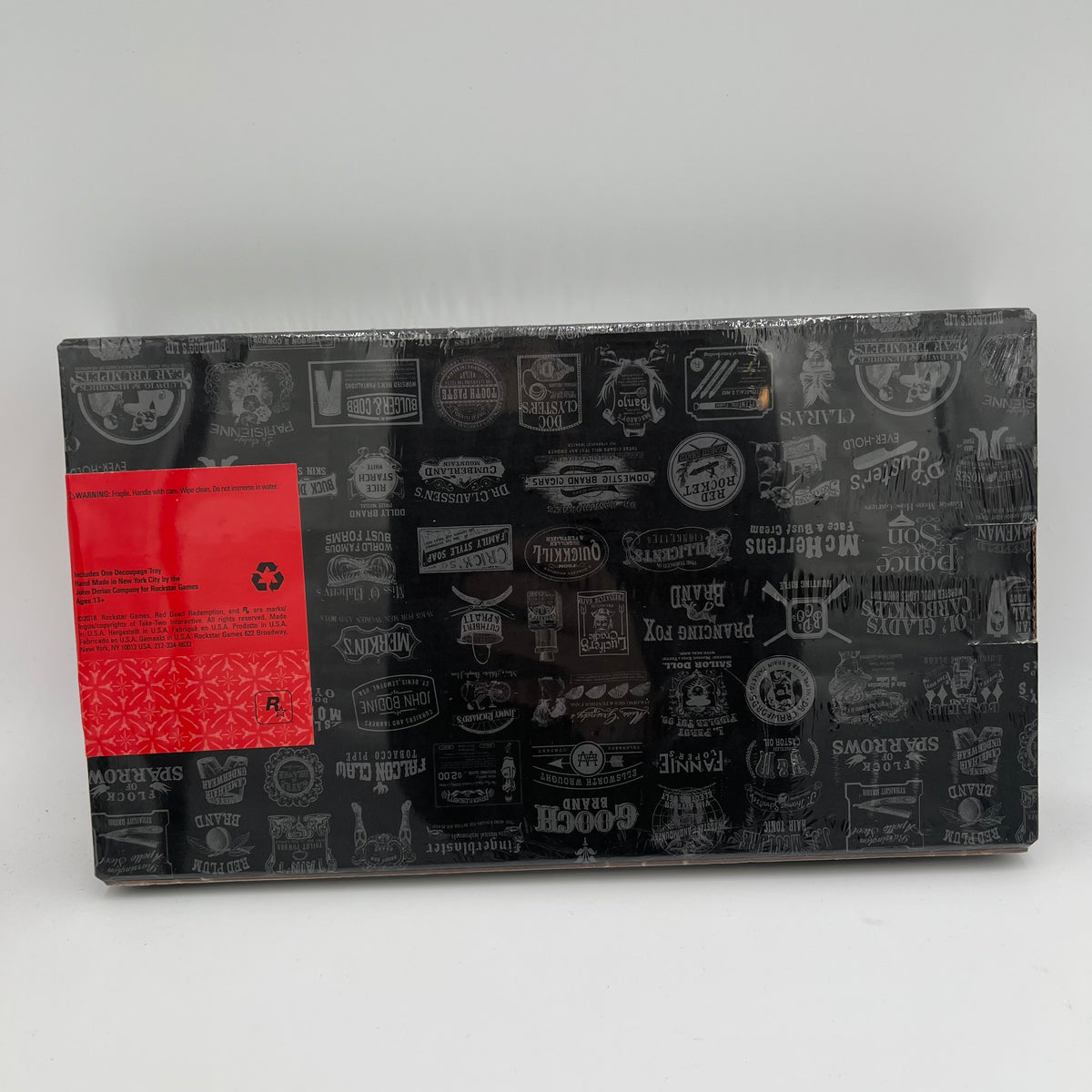 Red Dead Redemption II Glass Decoupage Tray Revolver NEW v14823