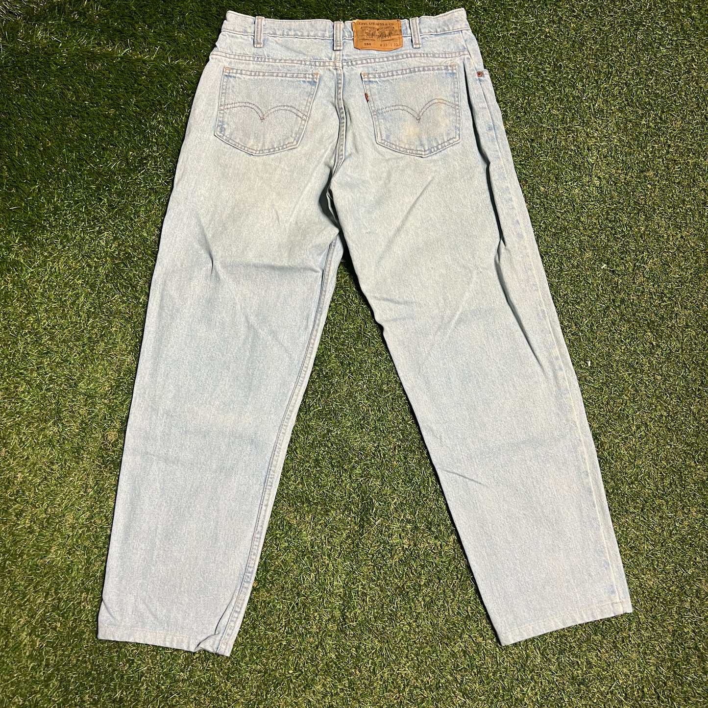 1982 Levi Orange Tab Light Washed Blue Jeans Size 33x30 USED x16290