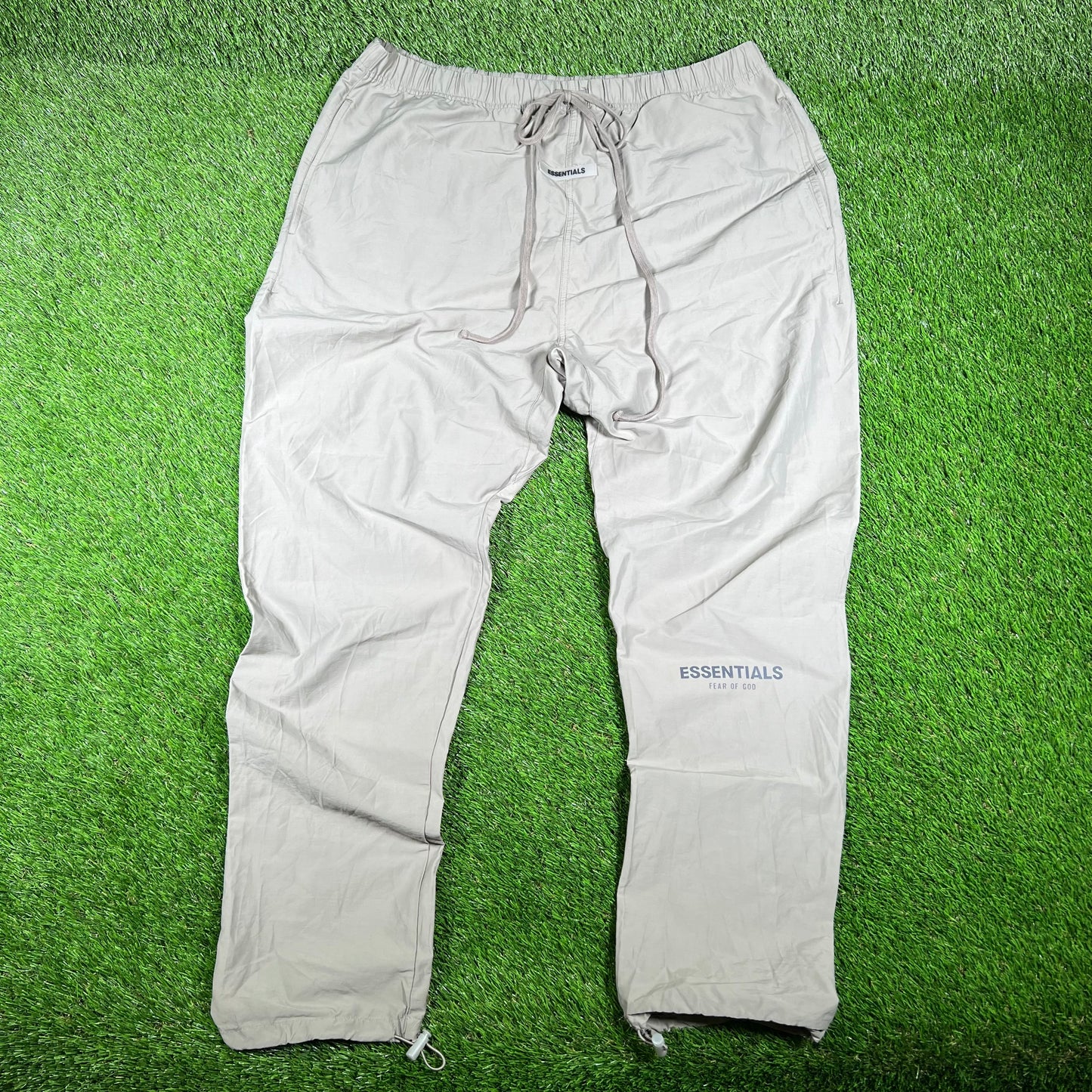 Fear of God FOG Essentials Stone Nylon Track Pants Size XXL USED x14718