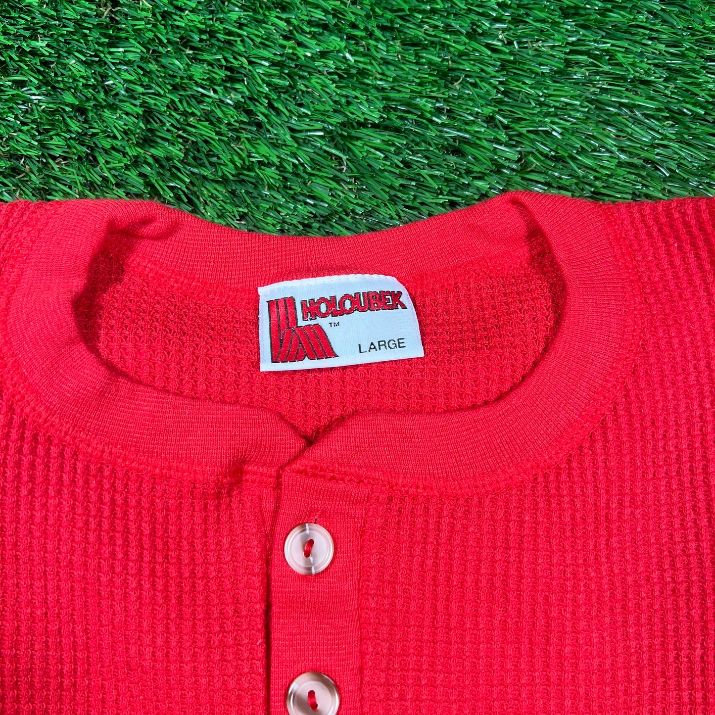 1980's Harley Davidson Red Thermal Longsleeve Size Large USED v18427