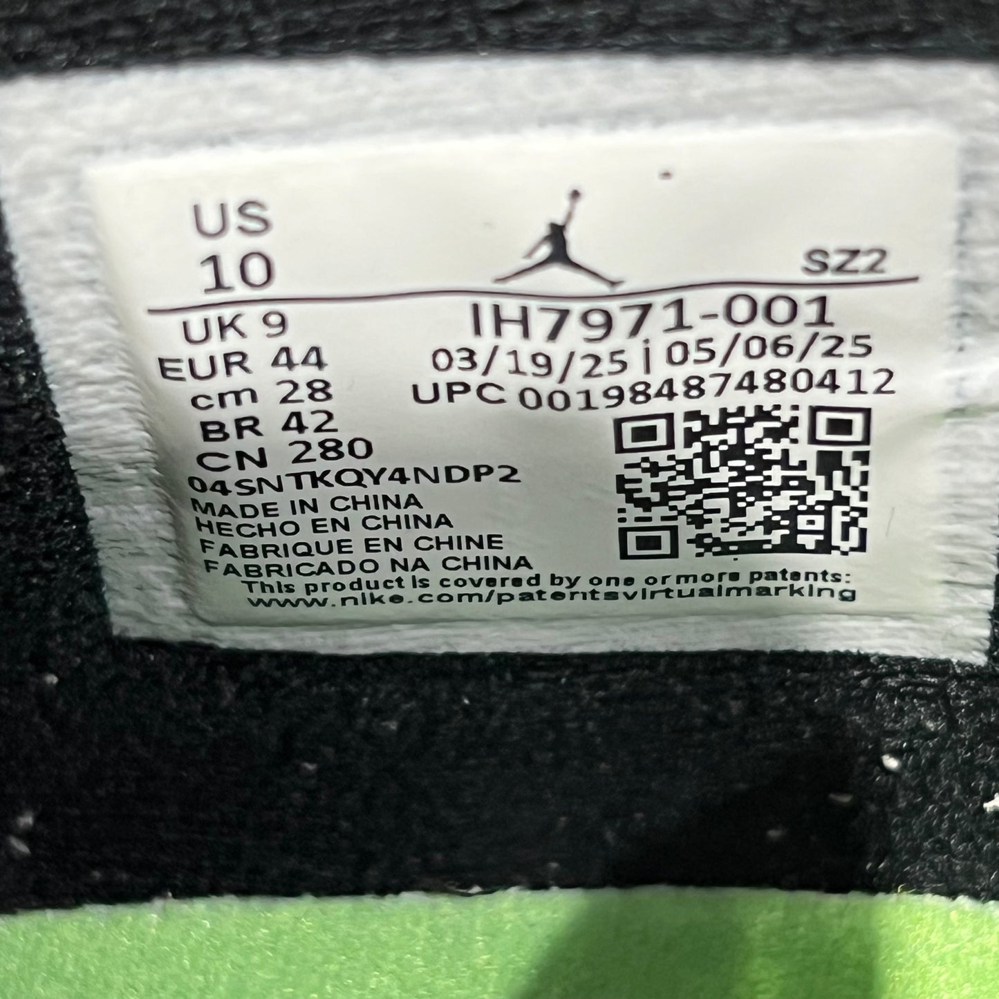 Jordan Jumpman Jack Chase B Black Night Silver SIGNED BOX (2025) Size 10 NEW s22108