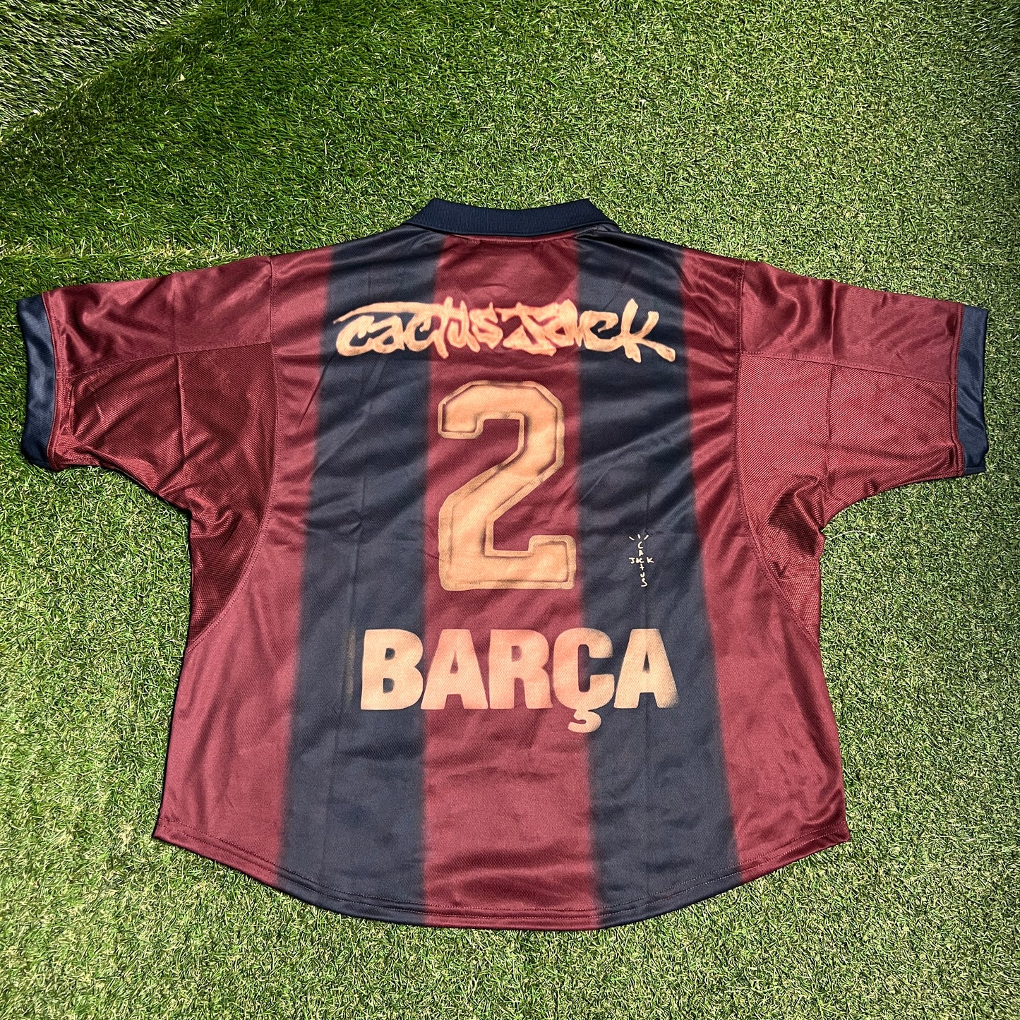 Travis Scott Nike FC Barcelona Skeleton Jersey Size Large USED x14255
