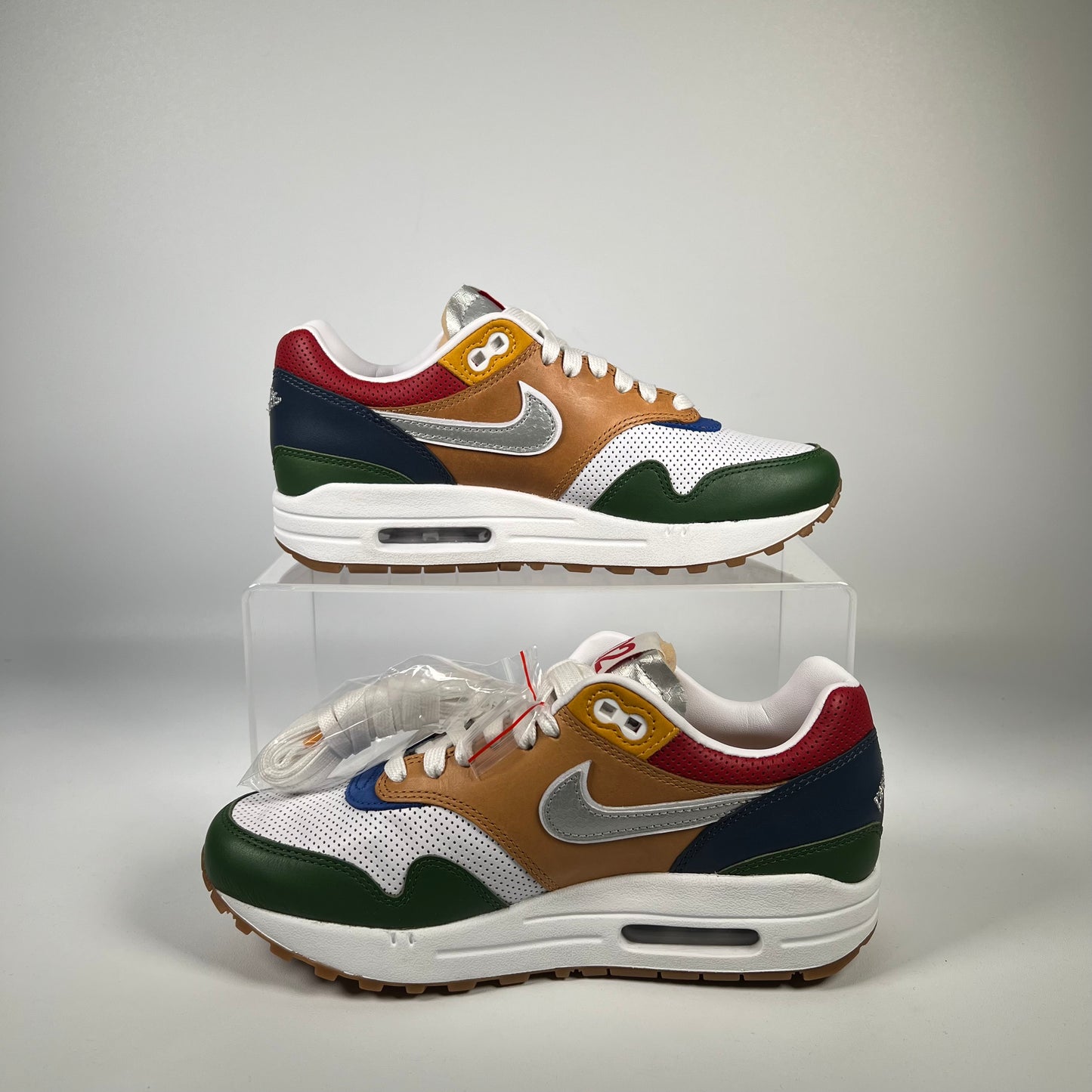 Nike Air Max 1 Premium Goods White Forest Green #660 Size 5 NEW s18219